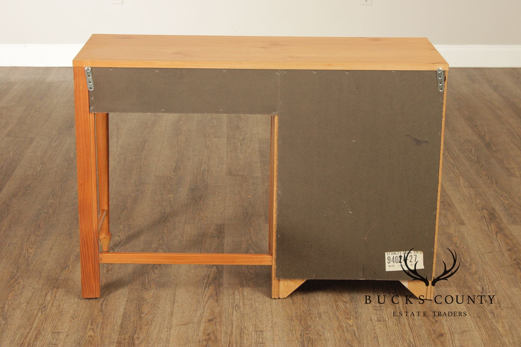 Stanley Furniture Pine and Wicker Writing Desk