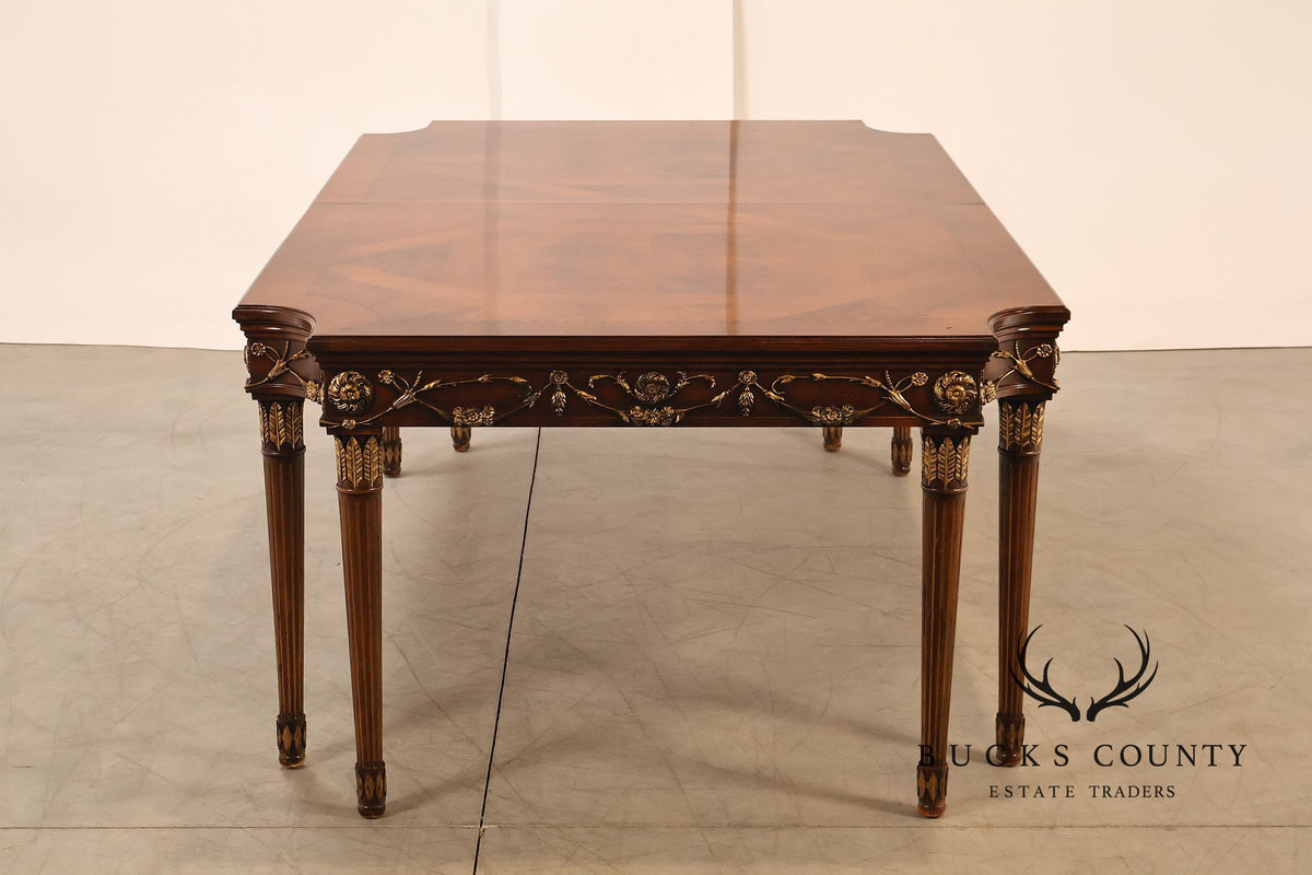 E J Victor Newport Collection Neoclassical Style Mahogany Dining Table With Two Leaves