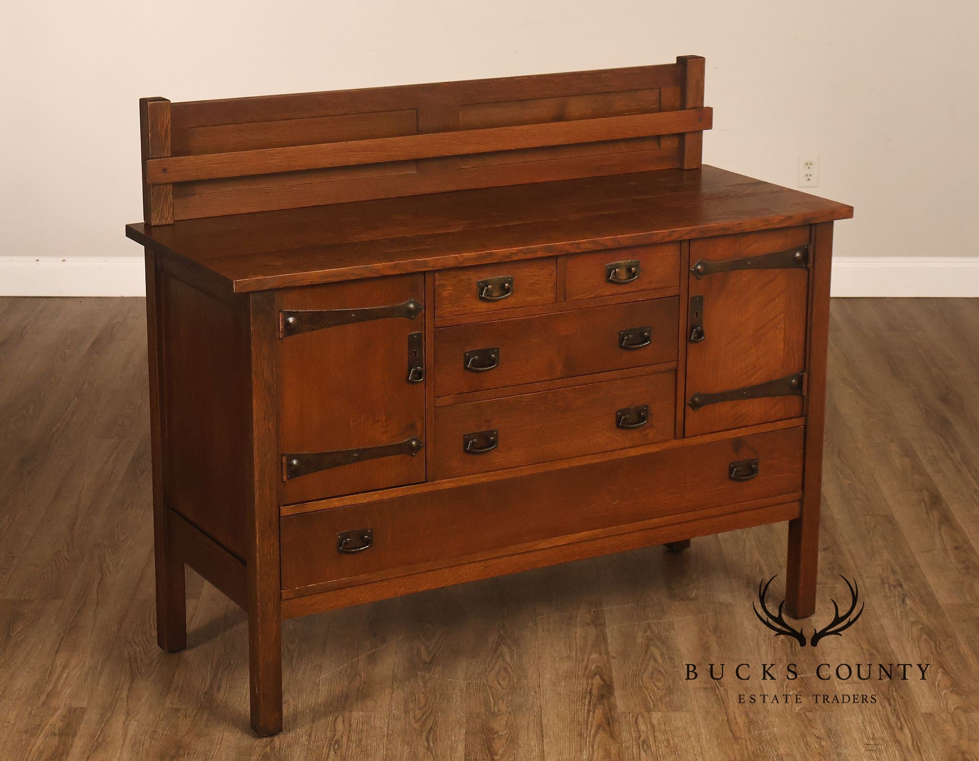 Antique L. & J.G. Stickley No. 735 Mission Oak Sideboard