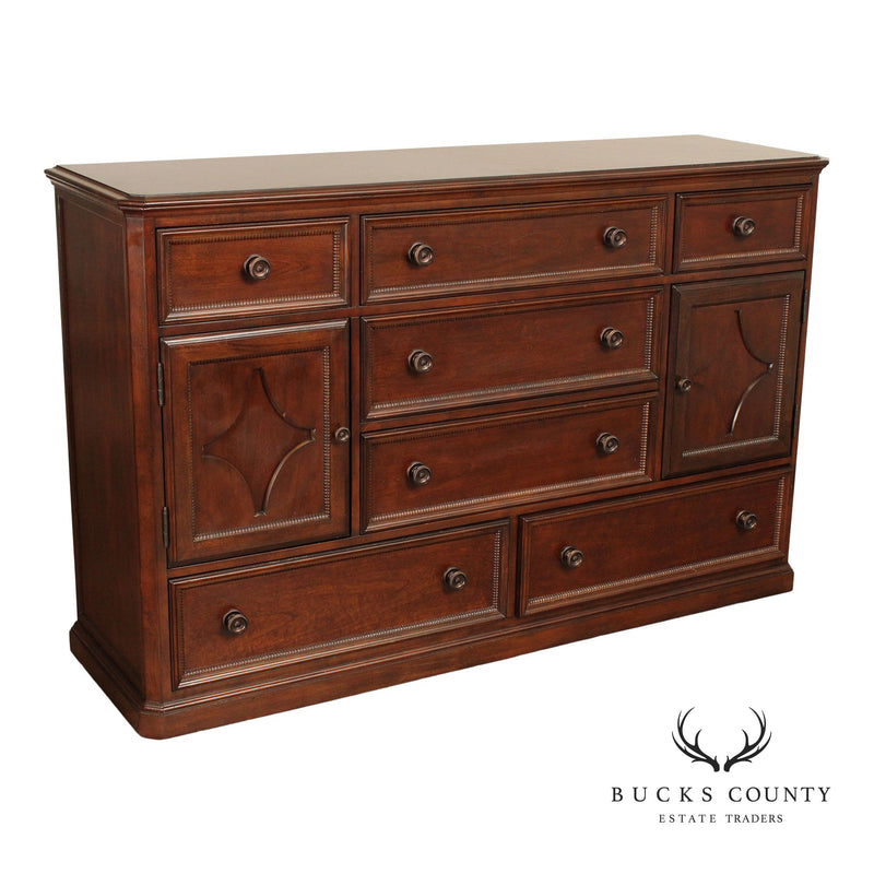 Bassett Furniture British Colonial Style Tall Bureau