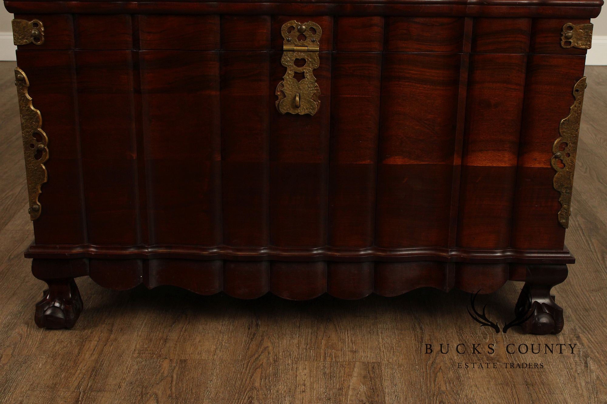 Colonial Style Hardwood And Cedar Trousseau Chest