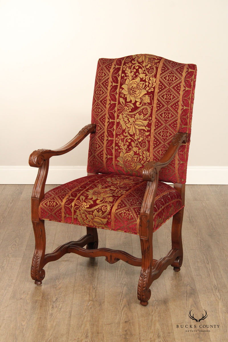 Louis XIV Style Carved Frame Armchair