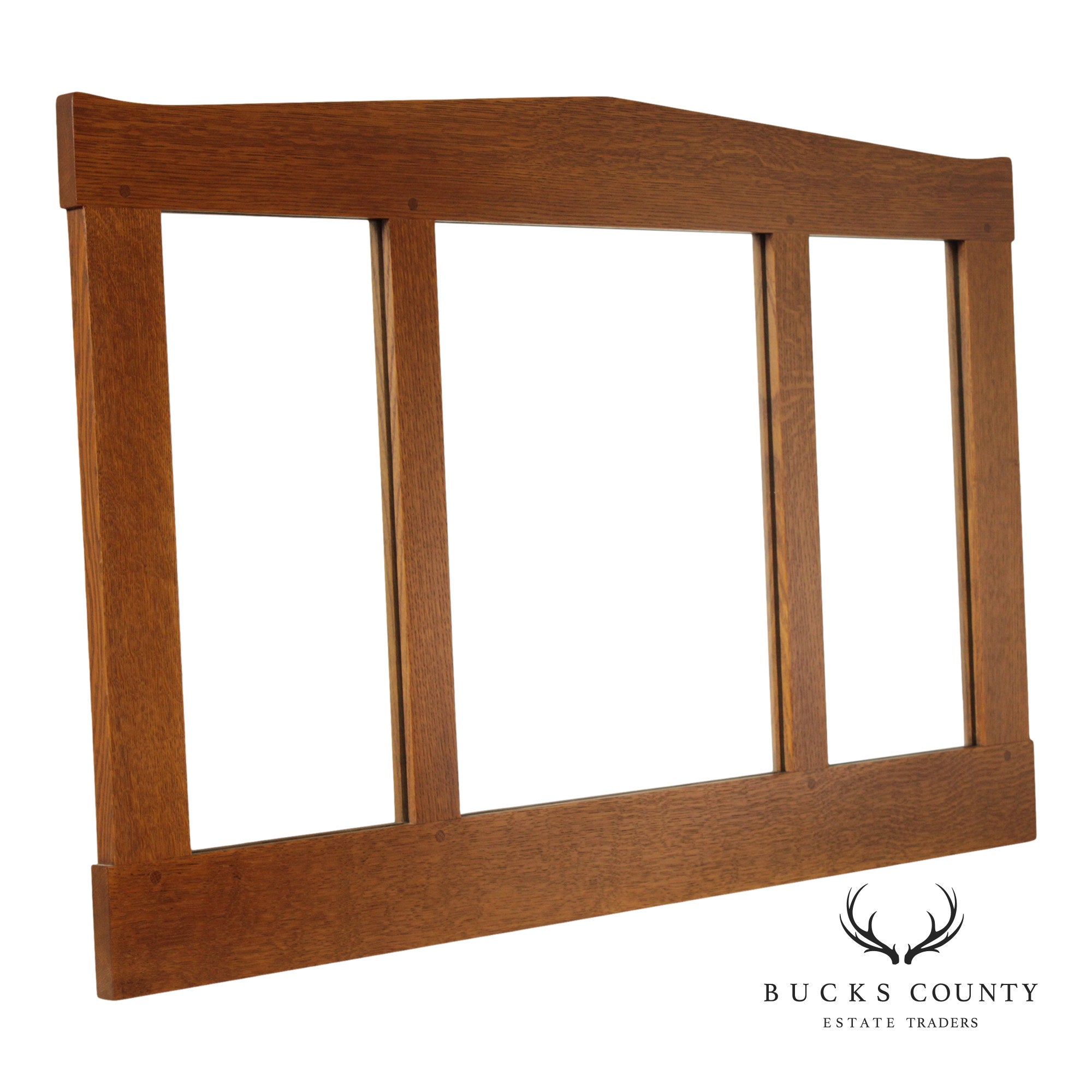 Stickley Mission Collection Oak Three Glass Mirror