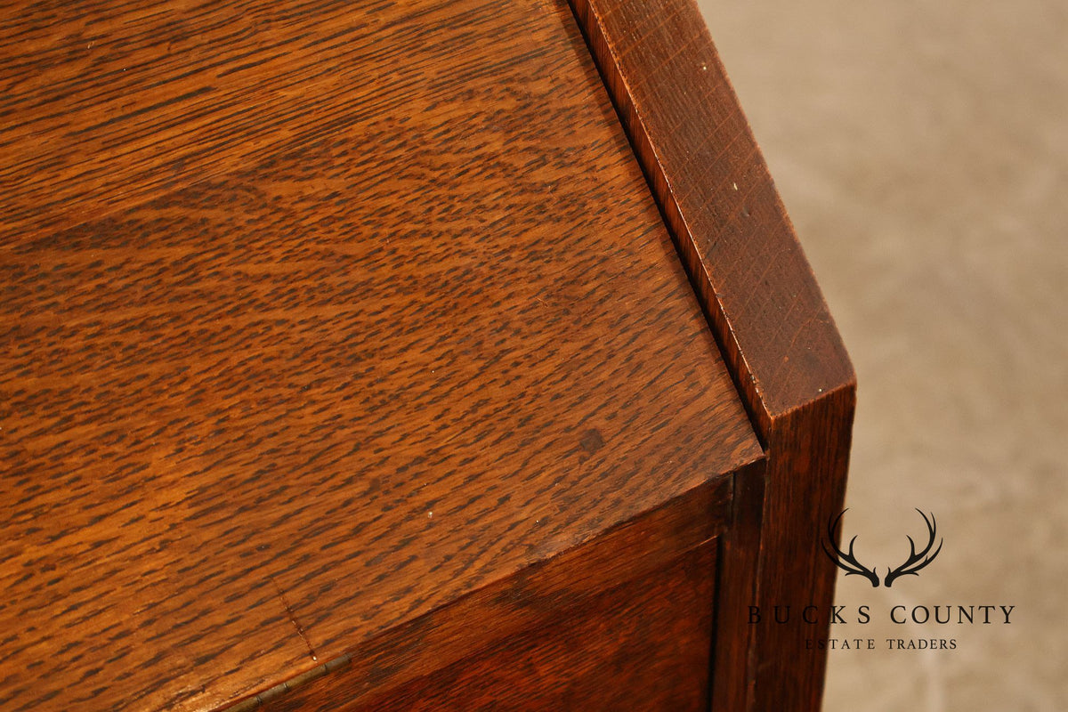 Antique Lifetime Furniture Arts And Crafts Mission Oak Drop Front Desk