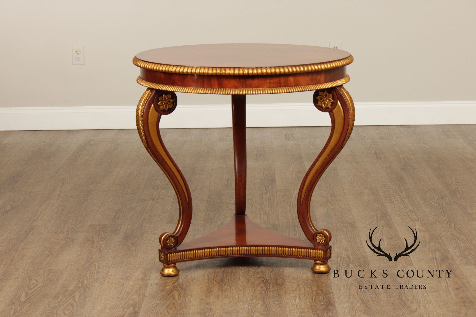 Regency Style Partial Gilt Mahogany Center Table