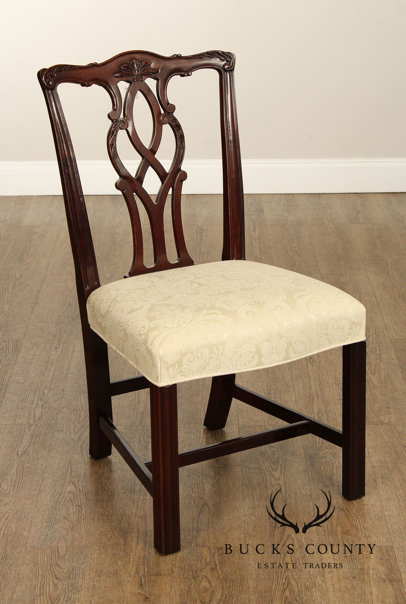 Kindel Chippendale Style Set of Six Mahogany Dining Chairs