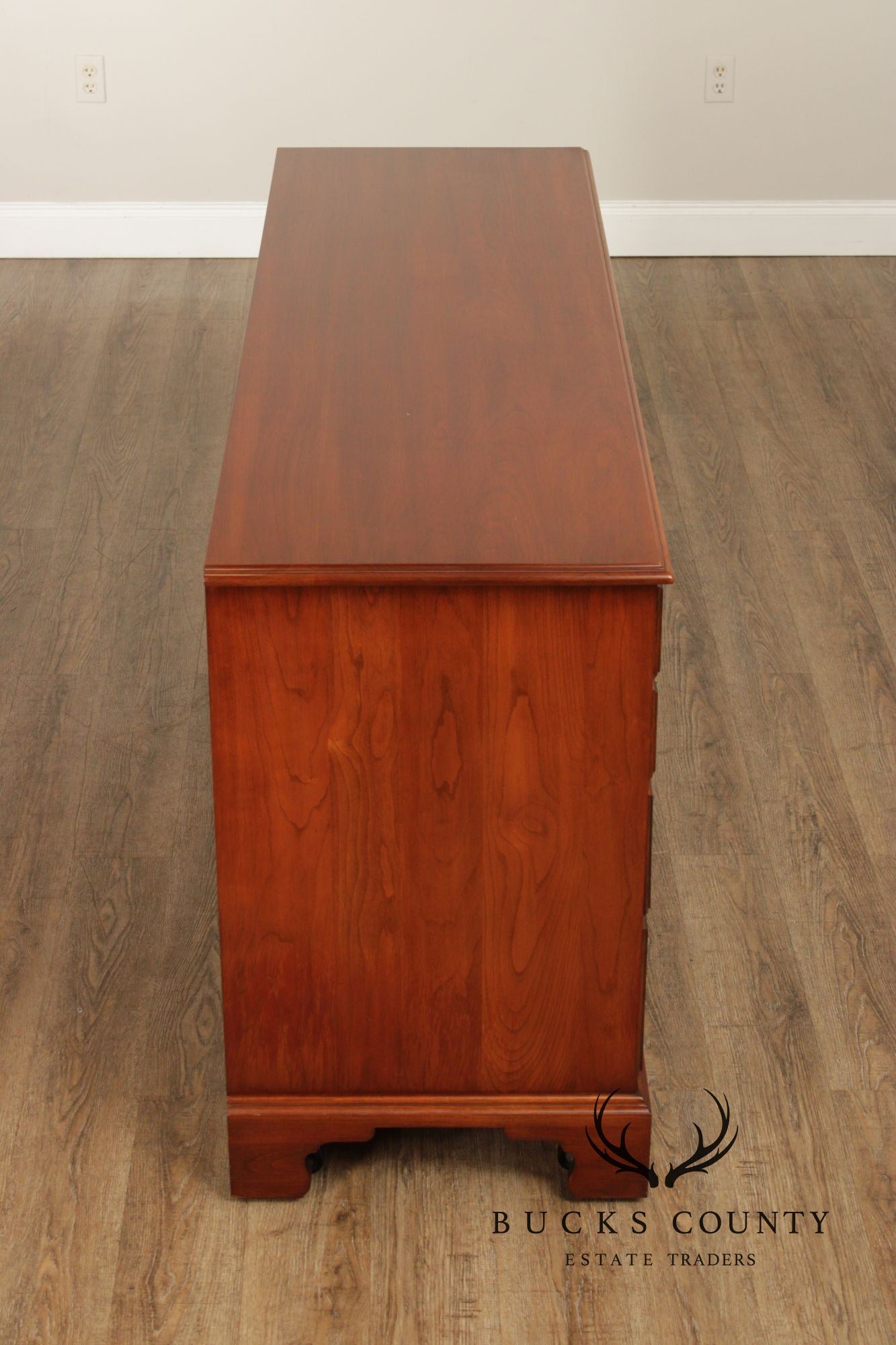 Henkel Harris Vintage Chippendale Style Cherry Long Dresser