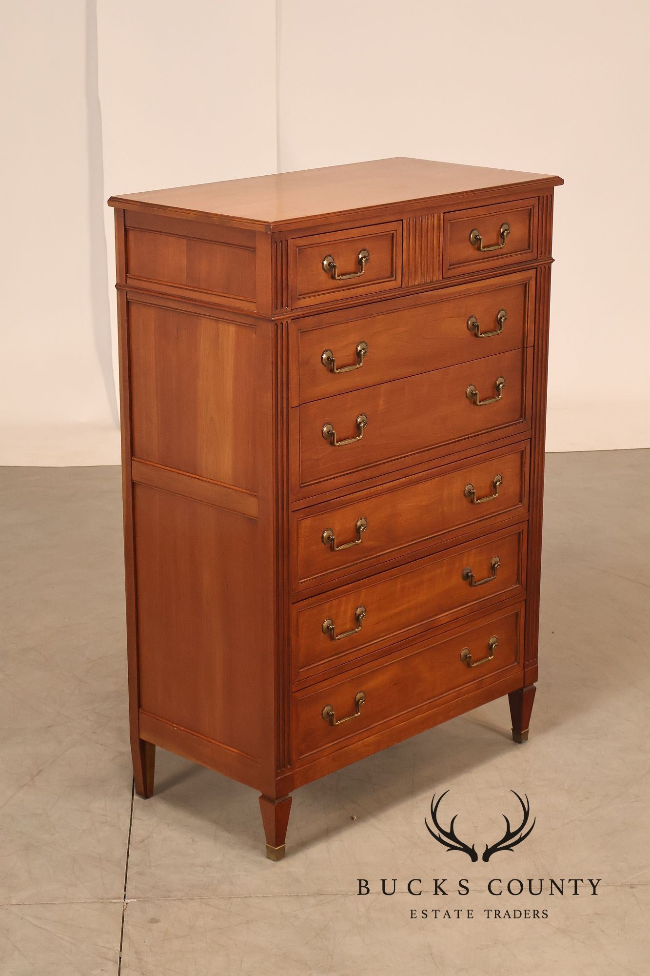 Kindel French Directoire Style Fruitwood High Chest