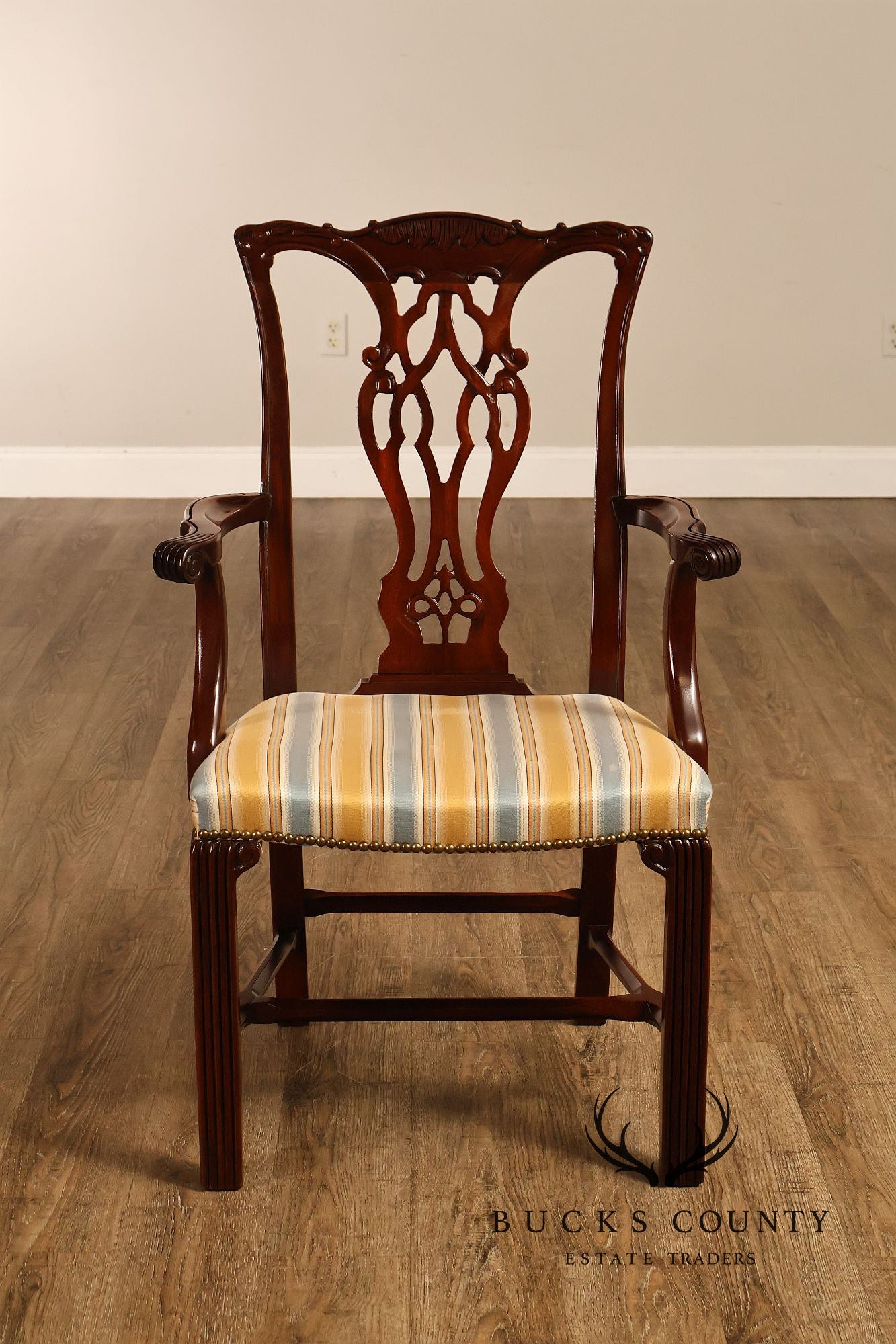 Chippendale Style Set of Eight Mahogany Dining Chairs
