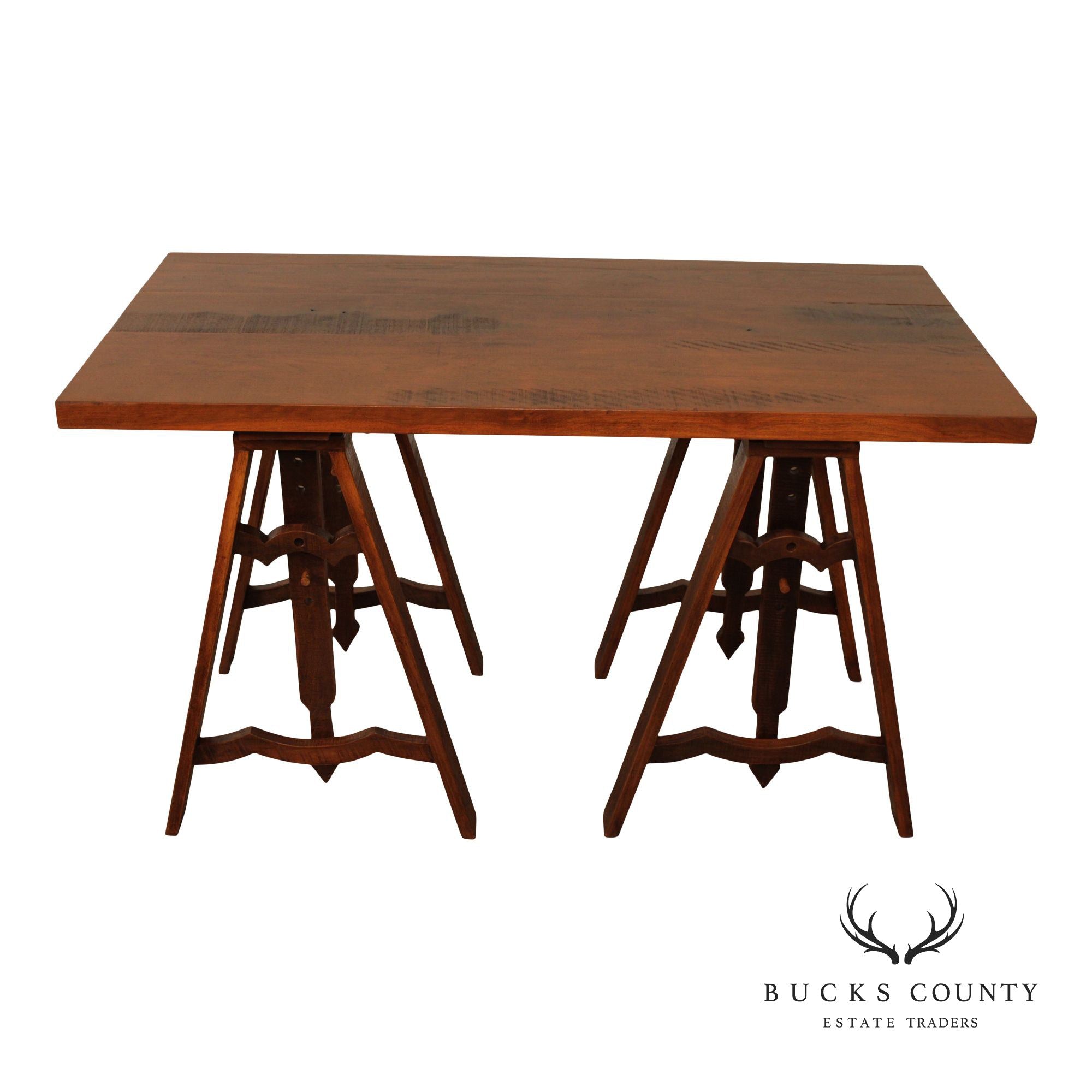 Industrial Style Sawhorse Work Table