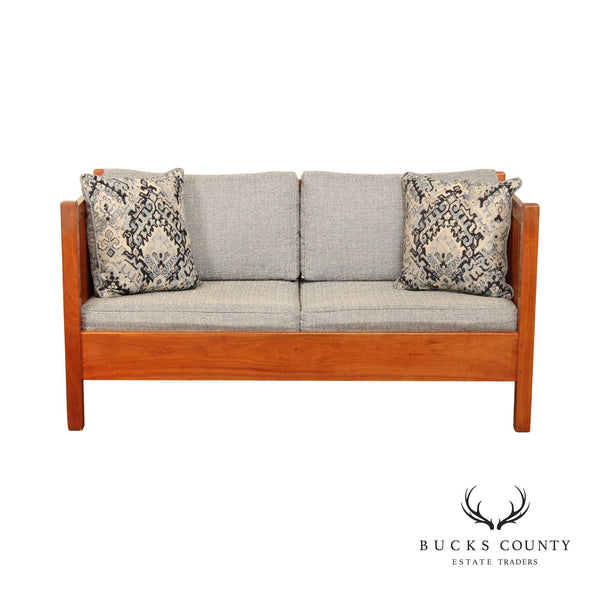 Stickley Mission Collection Cherry Spindle Loveseat Sofa