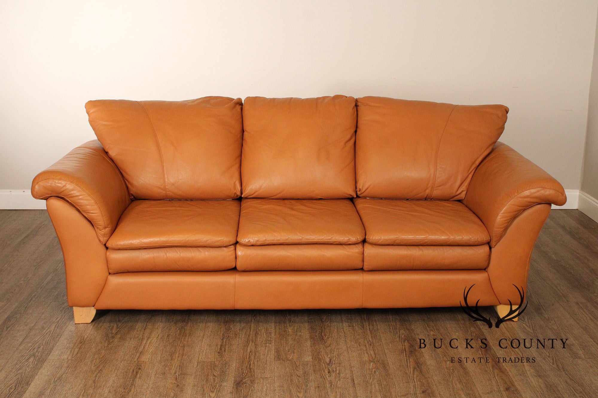 Post Modern Three-Seat Italian Leather 'Sonora' Sofa