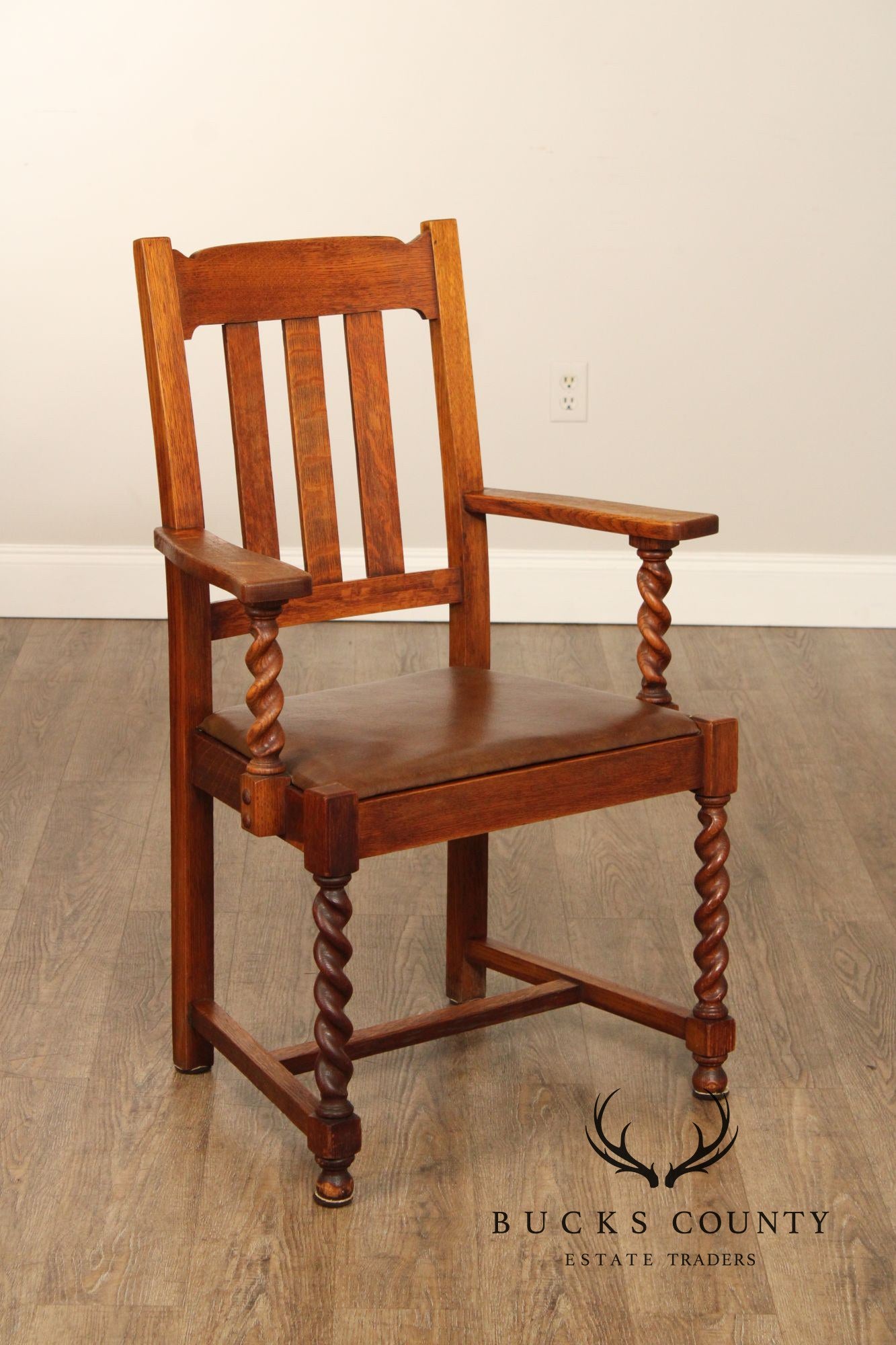 Stickley Brothers Antique Set Of Six Mission Oak Dining Chairs