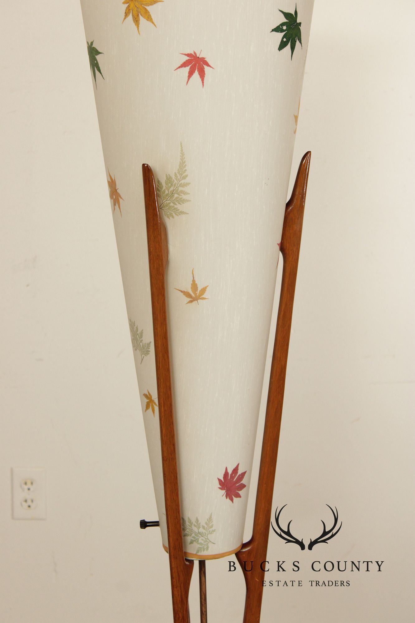 Modeline Mid Century Modern Walnut Floor Lamp