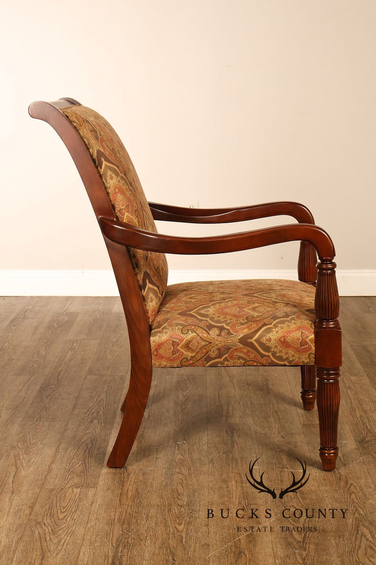 Fairfield Regency Style Pair of Open Armchairs