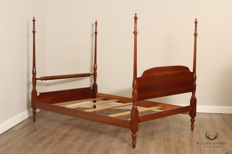 Traditional Carved Cherry Full Size Poster Bed