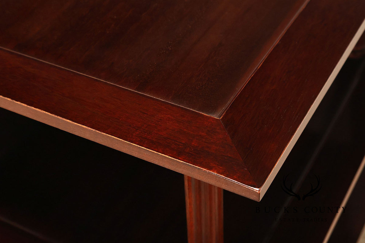 Baker Furniture Barbara Barry Collection Three Tier Mahogany Side Table