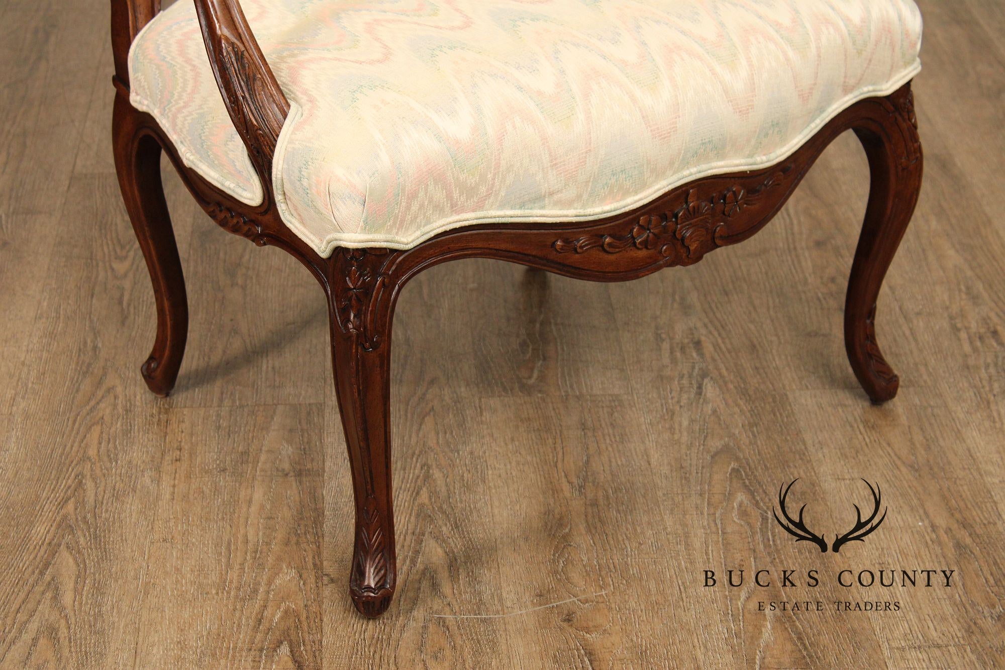 French Louis XV Style Fauteuil Armchair