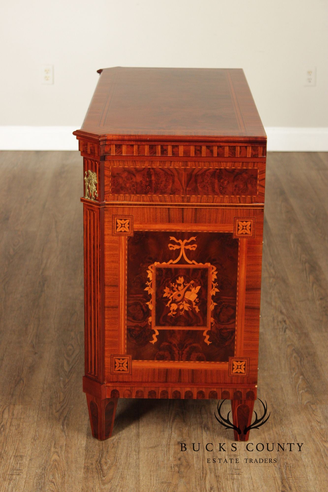 Italian Neoclassical Style Marquetry Inlaid Server