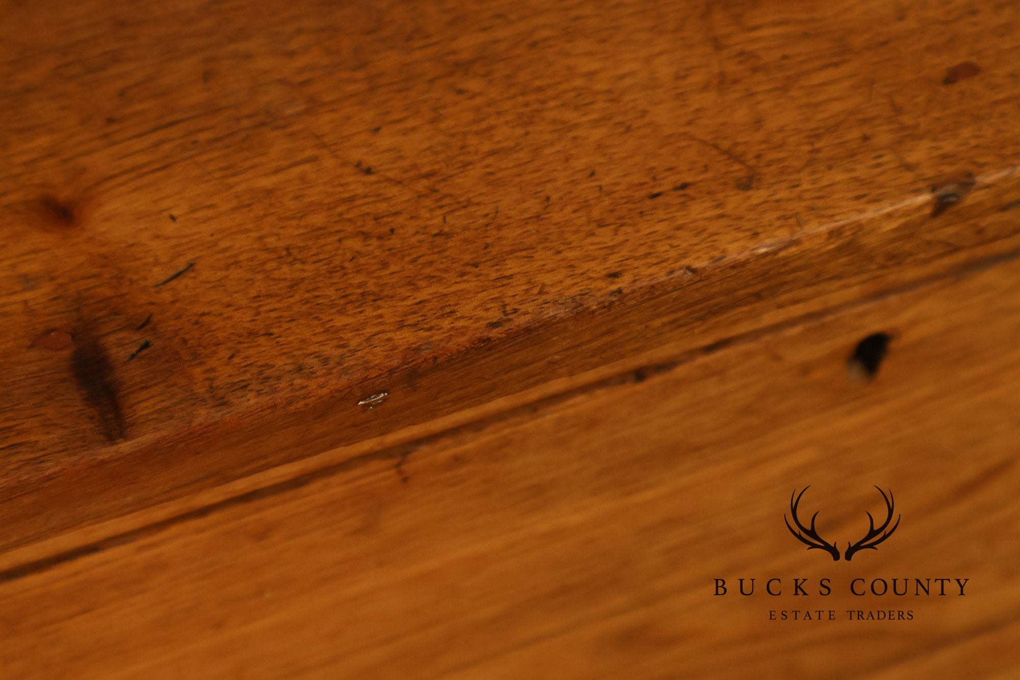 Antique Primitive Country Pine Three-Drawer Chest