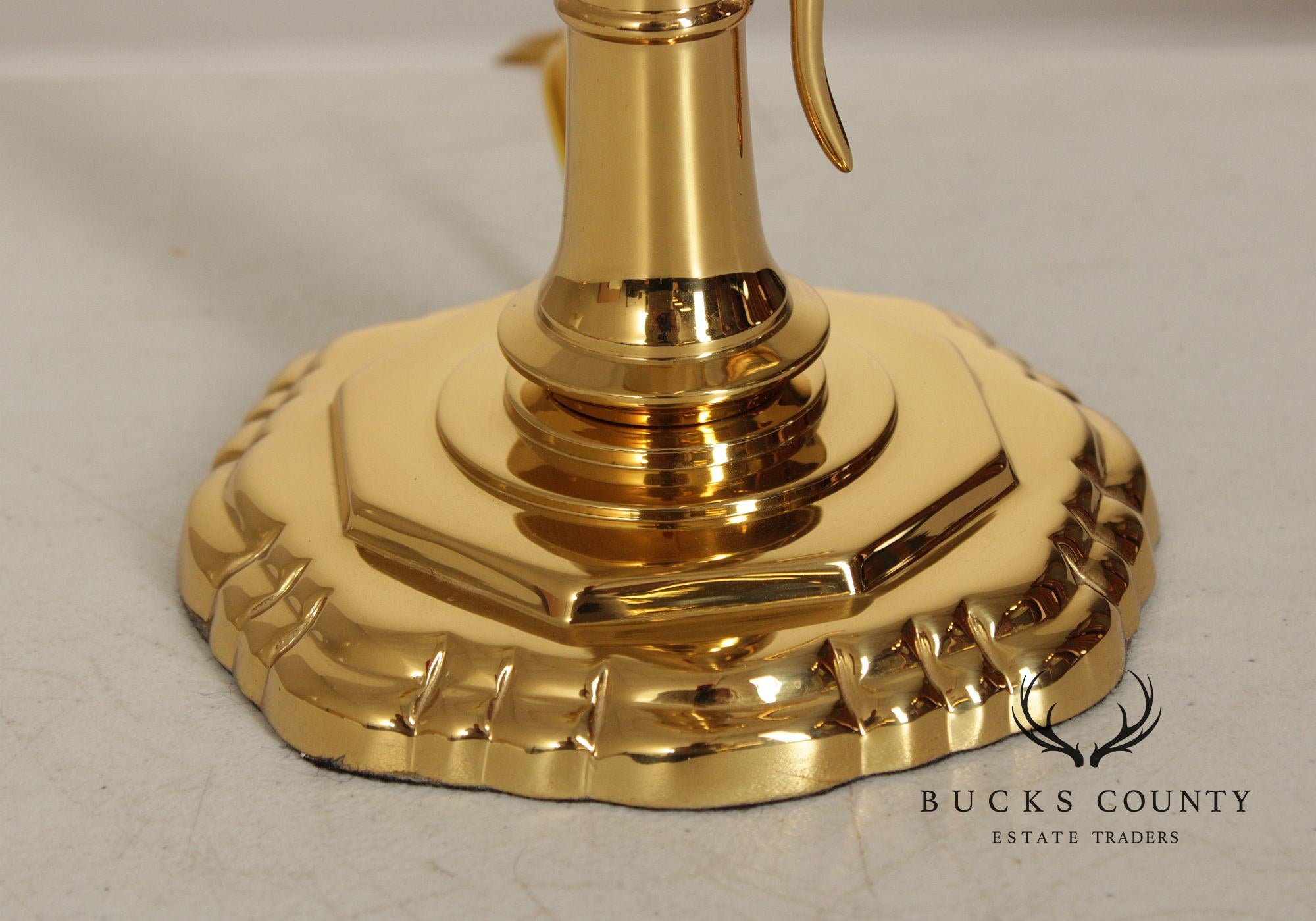Vintage Pair of Brass Table Lamps