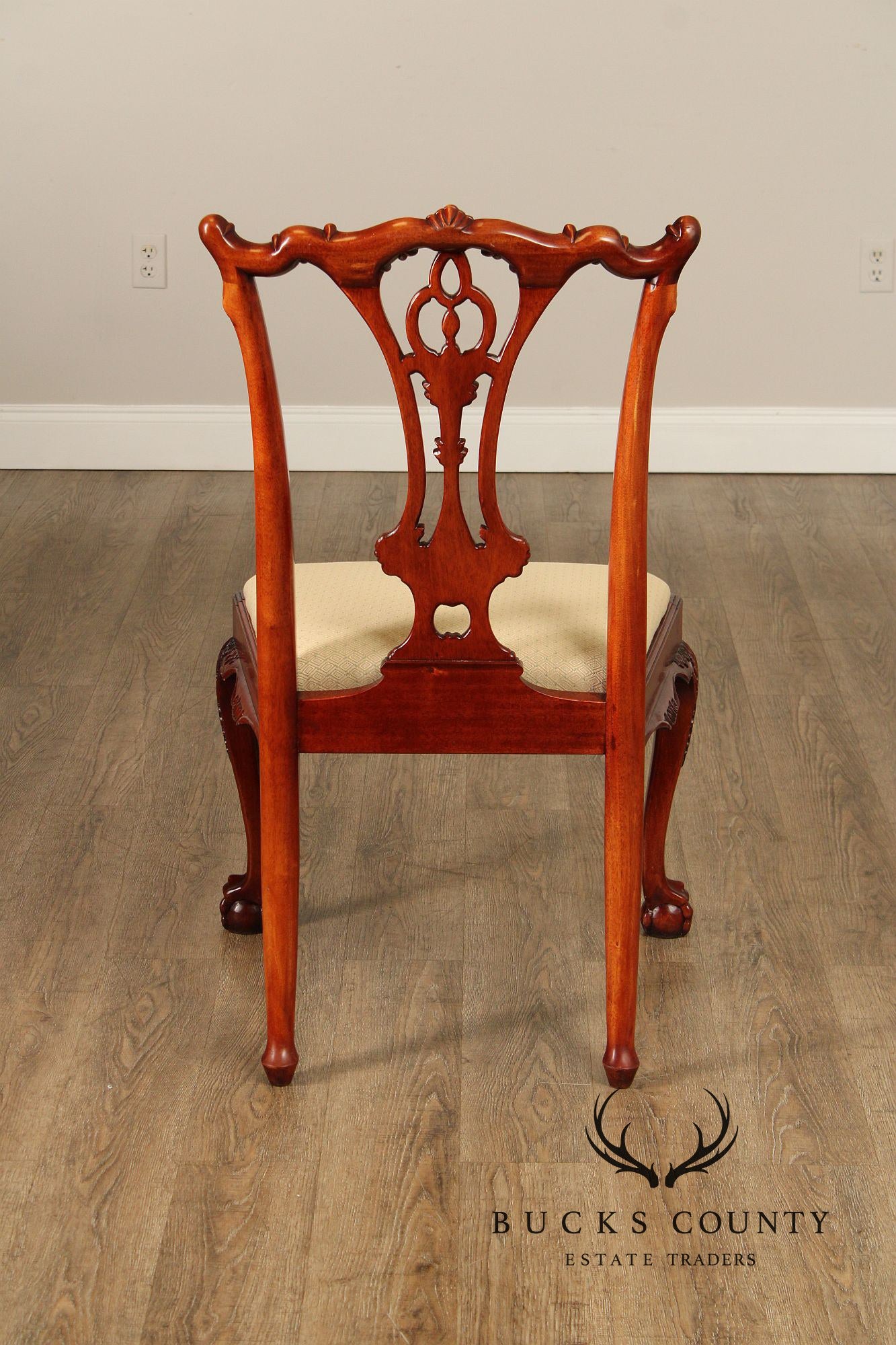 Chippendale Style Set Of Ten Carved Mahogany Dining Chairs