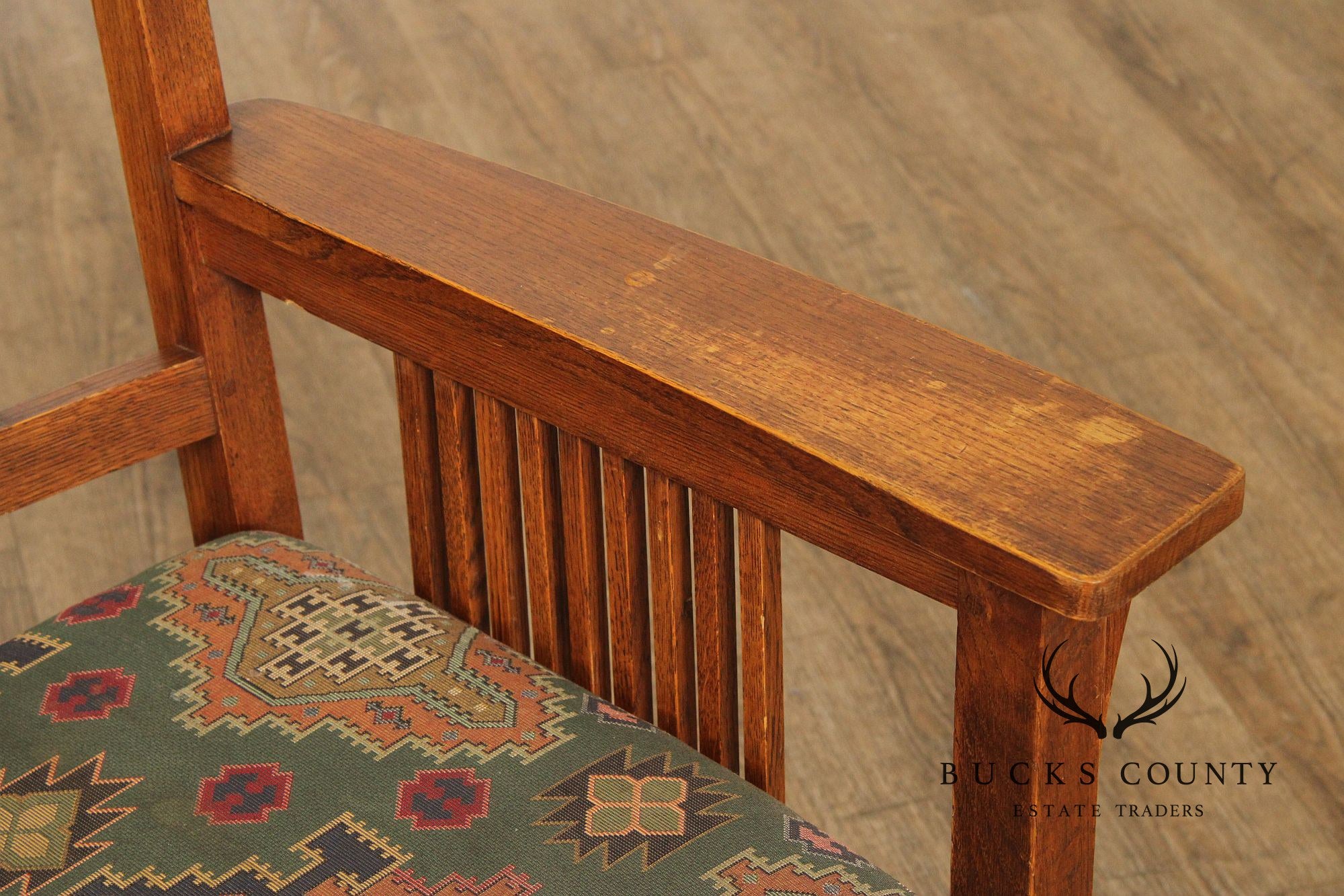 Stickley Mission Collection Pair of Oak Spindle Armchairs