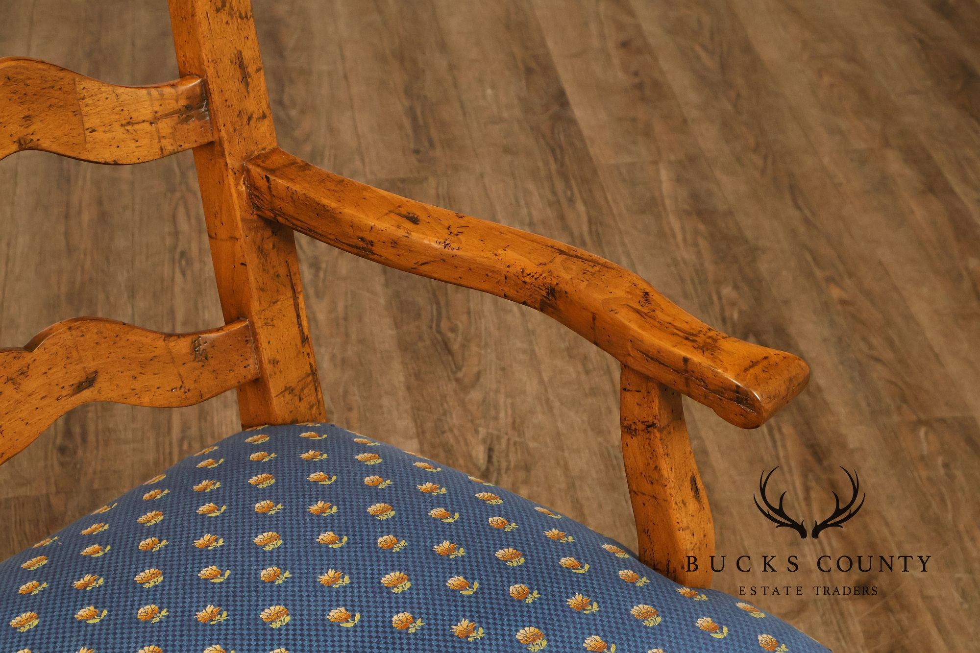 Guy Chaddock Set Of Twelve Basque Hickory Ladder Back Dining Chairs