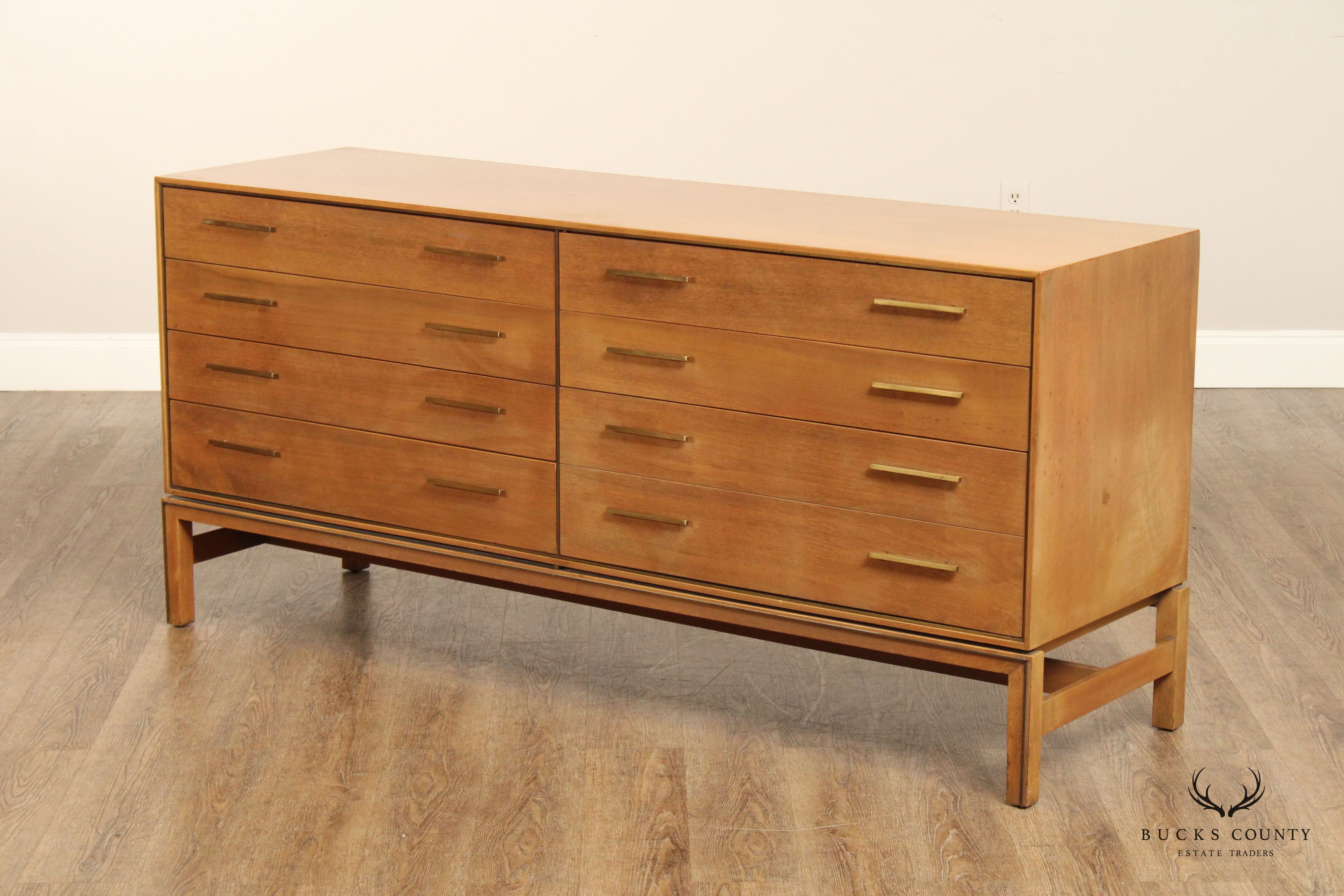 Johnson Furniture Mid Century Modern Walnut Long Dresser