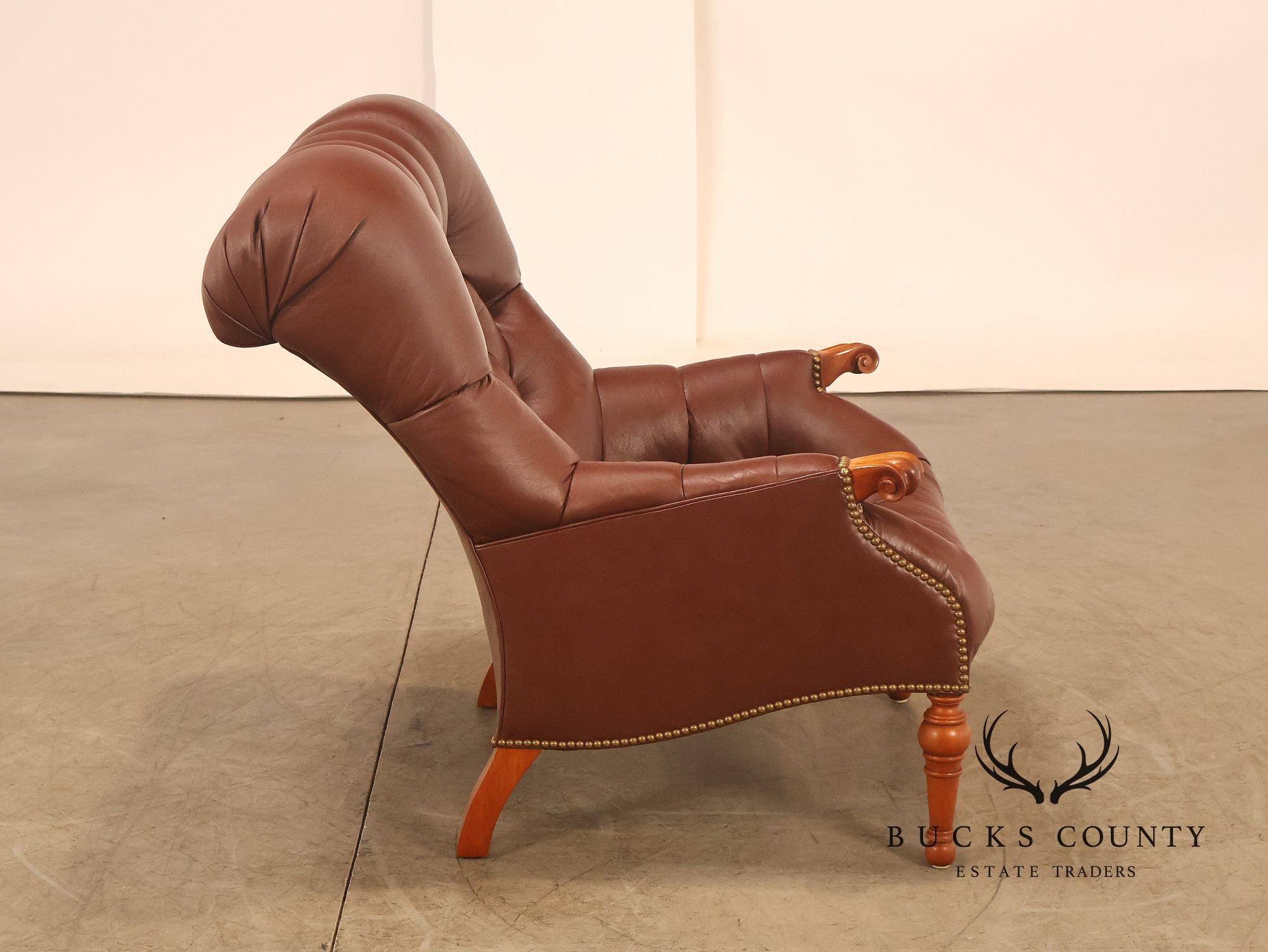 Stickley Tufted Leather 'Leopold' Armchair