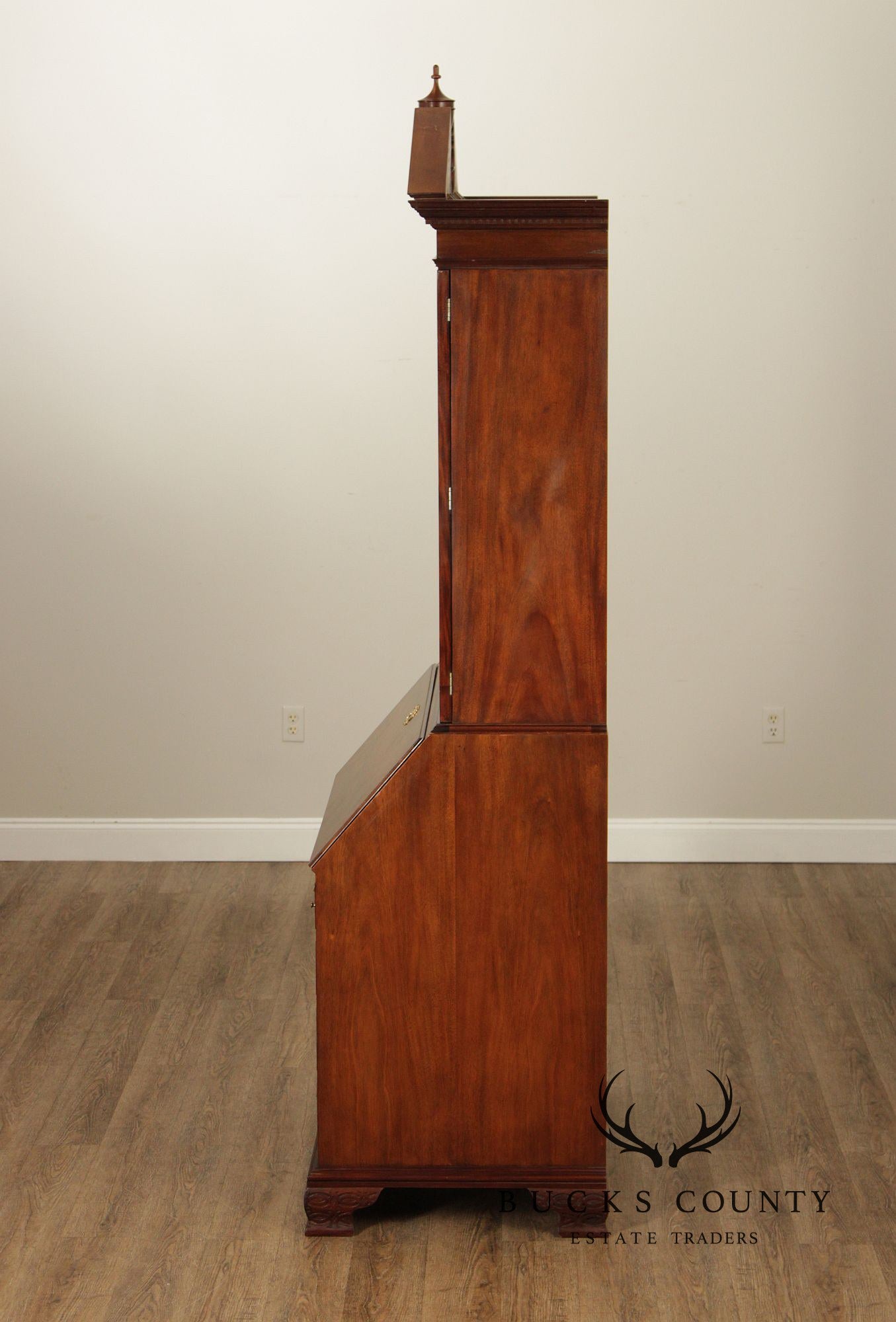 Baker Historic Charleston Collection Chippendale Style Mahogany Secretary Desk