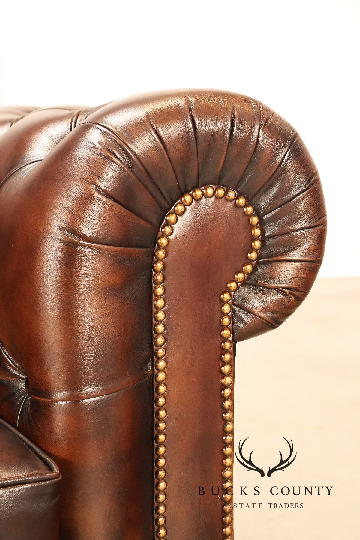 Distressed Brown Single Seater Cushion Chesterfield