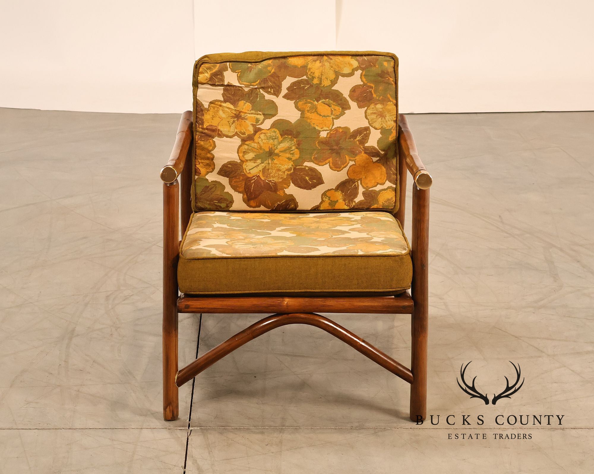 Vogue Coastal Vintage Rattan Bamboo Armchair