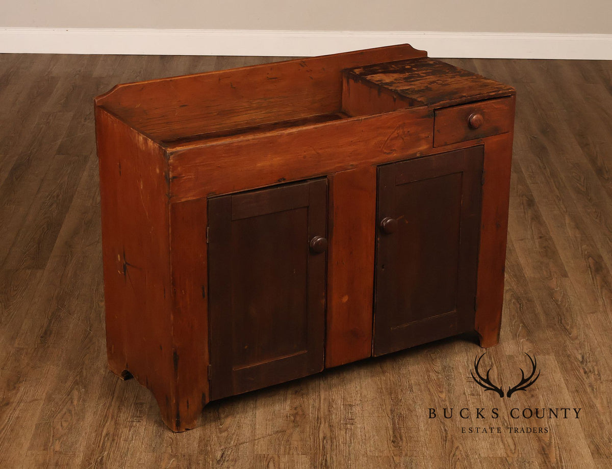 Antique Farmhouse Pine Dry Sink