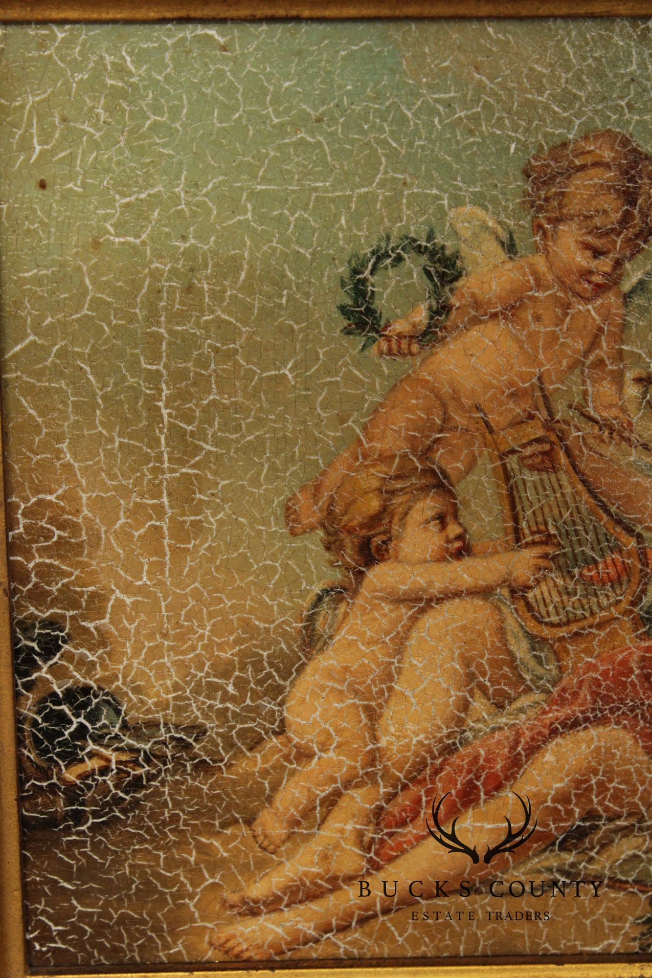 Renaissance Style Framed Painting, Venus & Cherubs