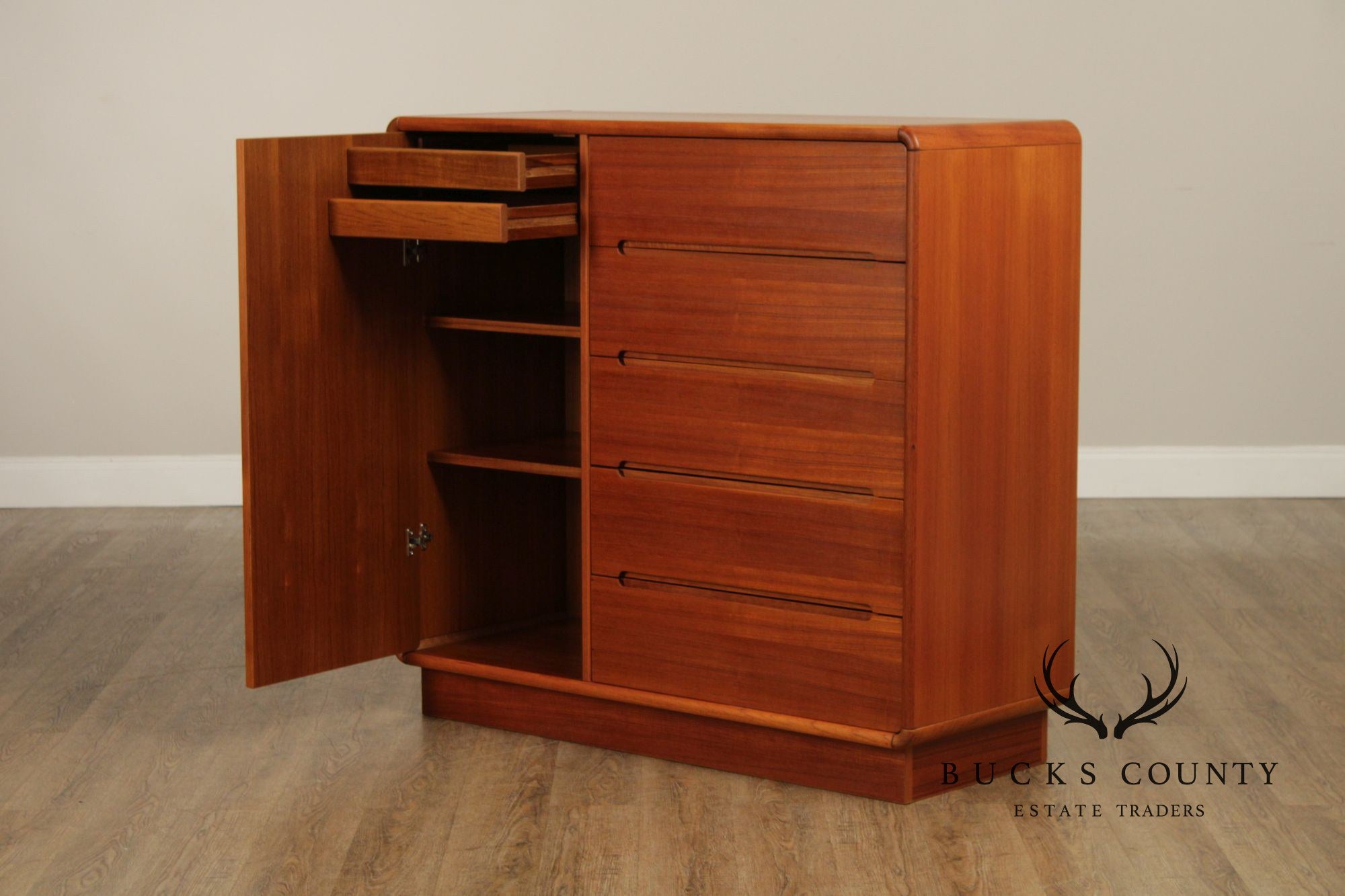 Sun Cabinet Co. Danish Modern Style Teak Chifferobe