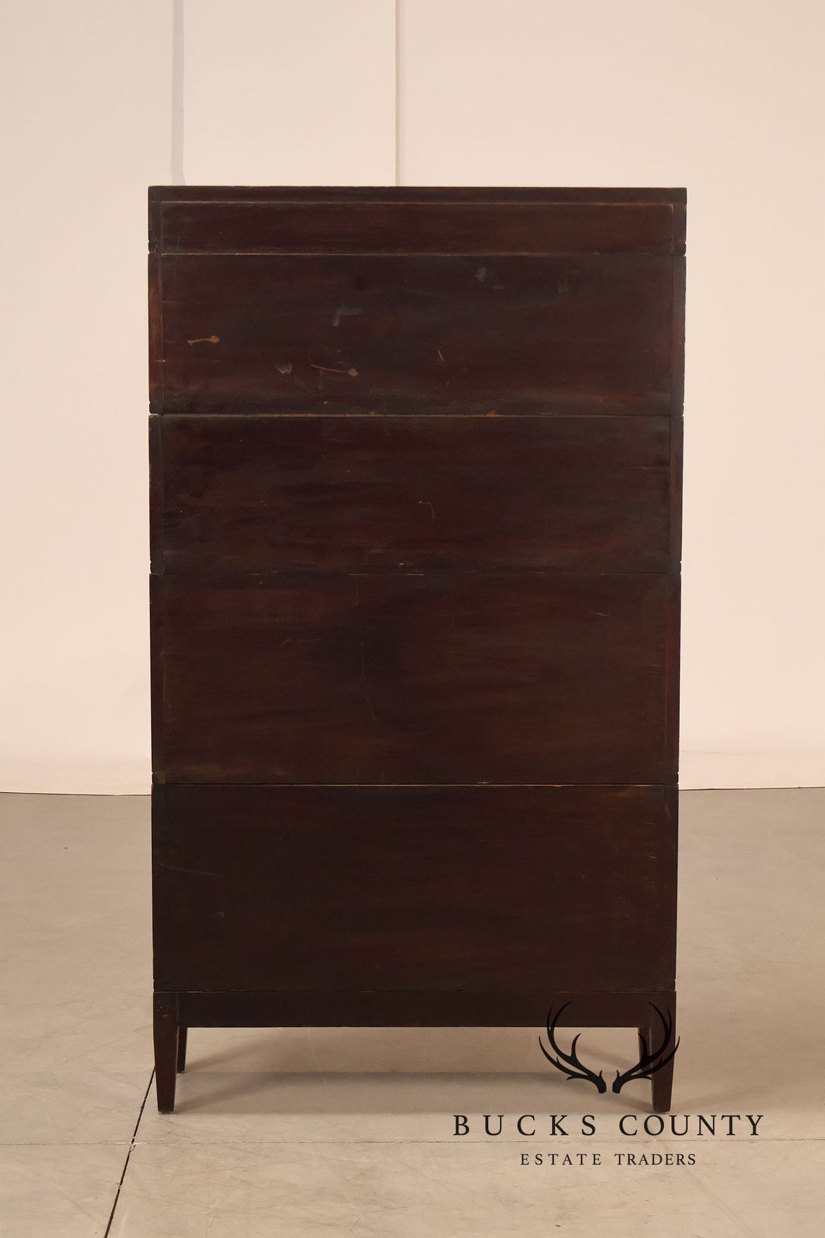 Antique Globe Wernicke Mahogany Four-Stack Barrister Bookcase