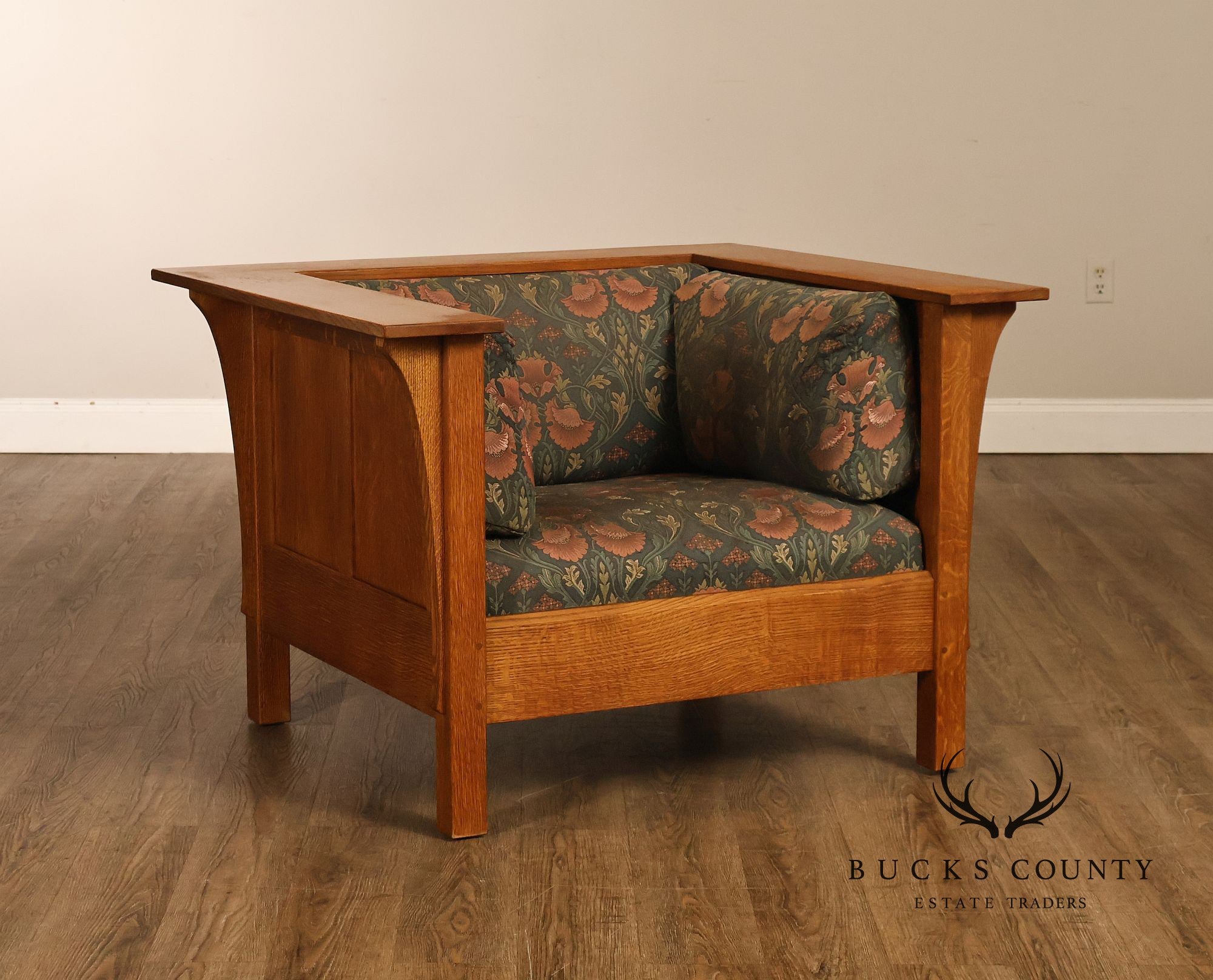 Stickley Mission Collection Pair of Oak Prairie Chairs