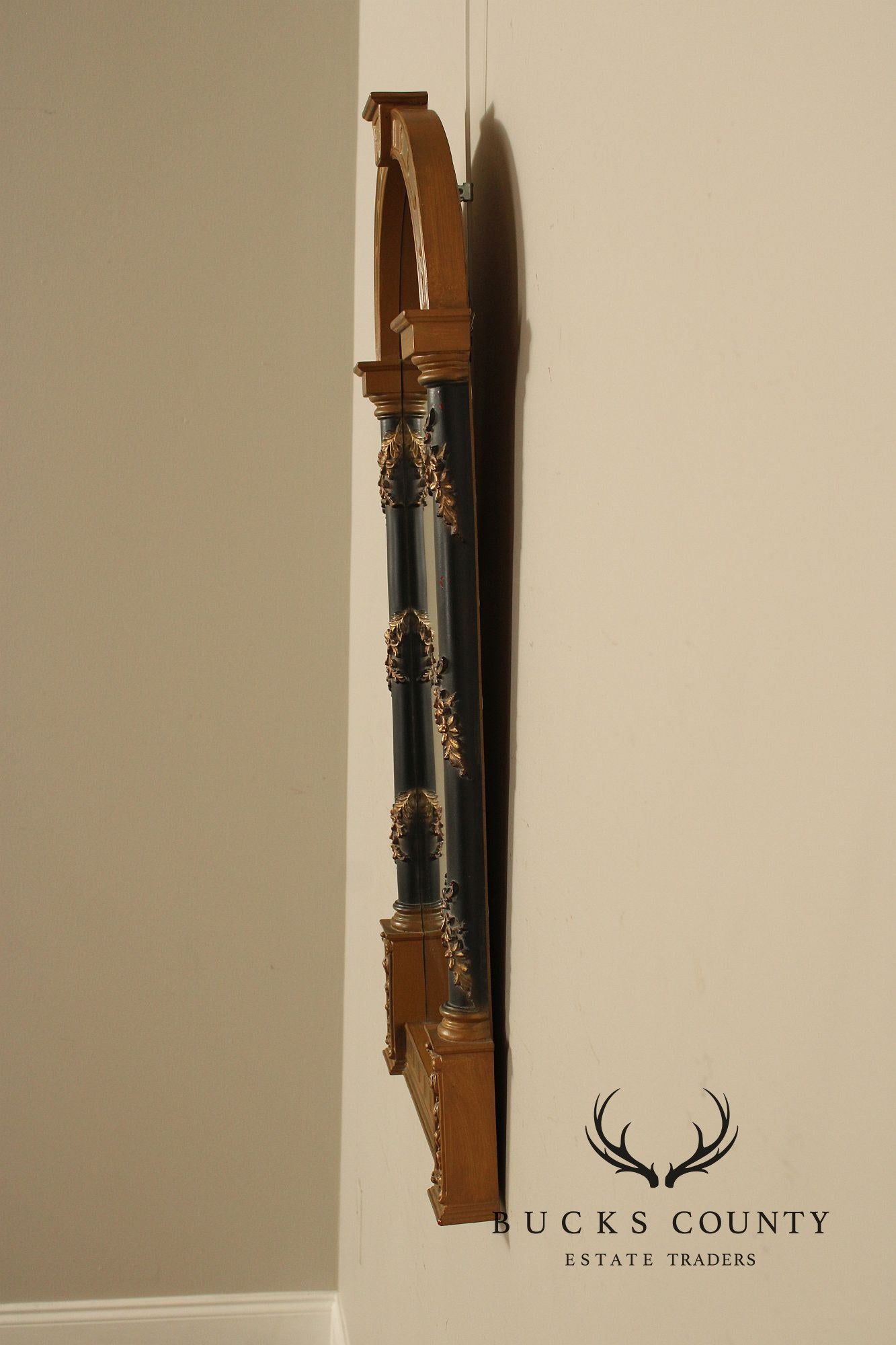 Uttermost Italian Baroque Style Arched Wall Mirror