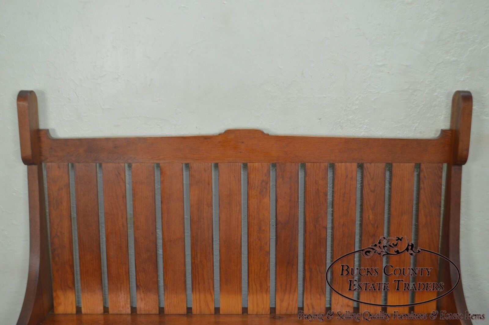 Antique Arts & Crafts Prairie School Solid Cedar Wood High Back Settee