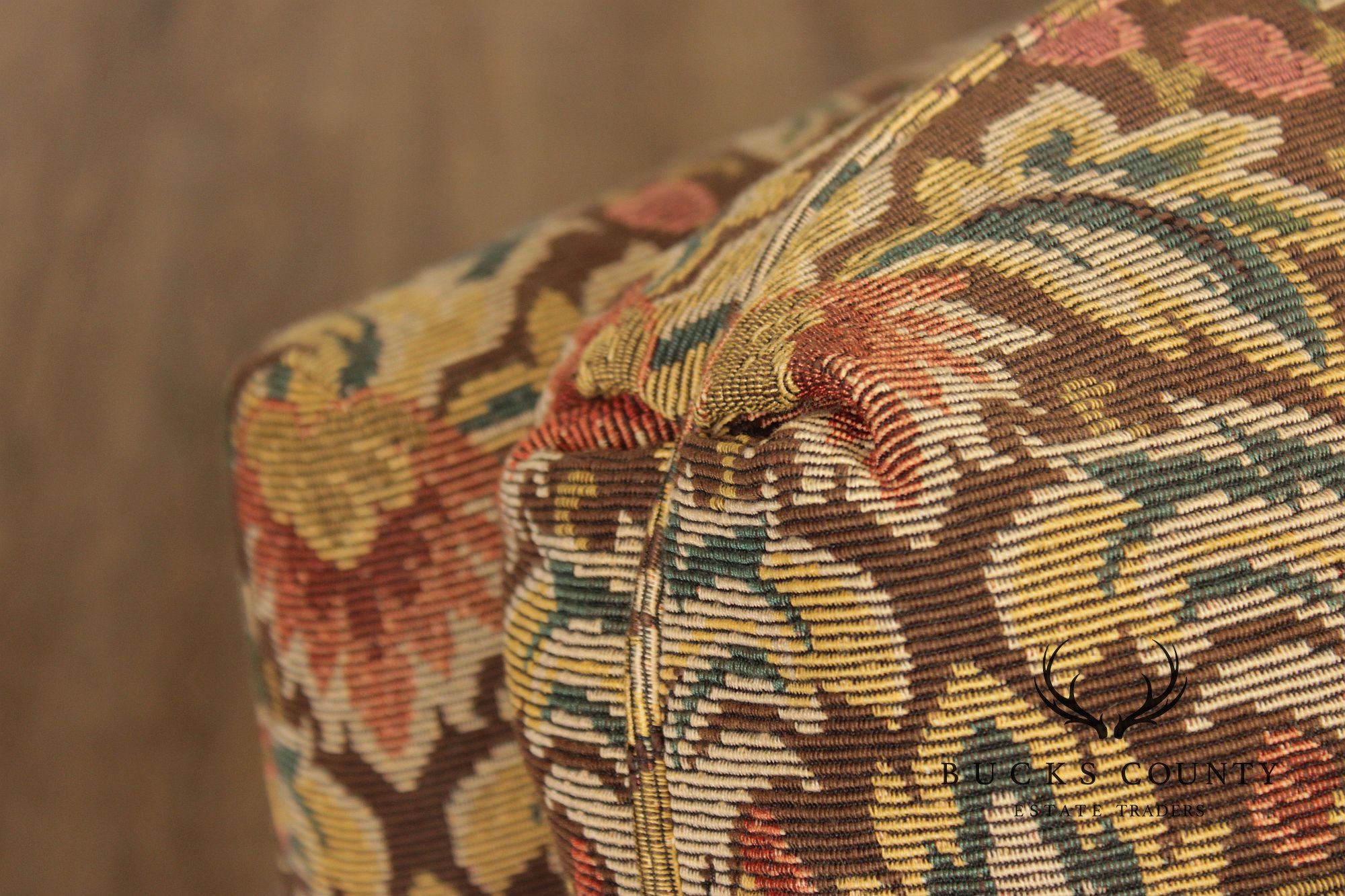 TRS Furniture Traditional Floral Upholstered Club Chair And Ottoman