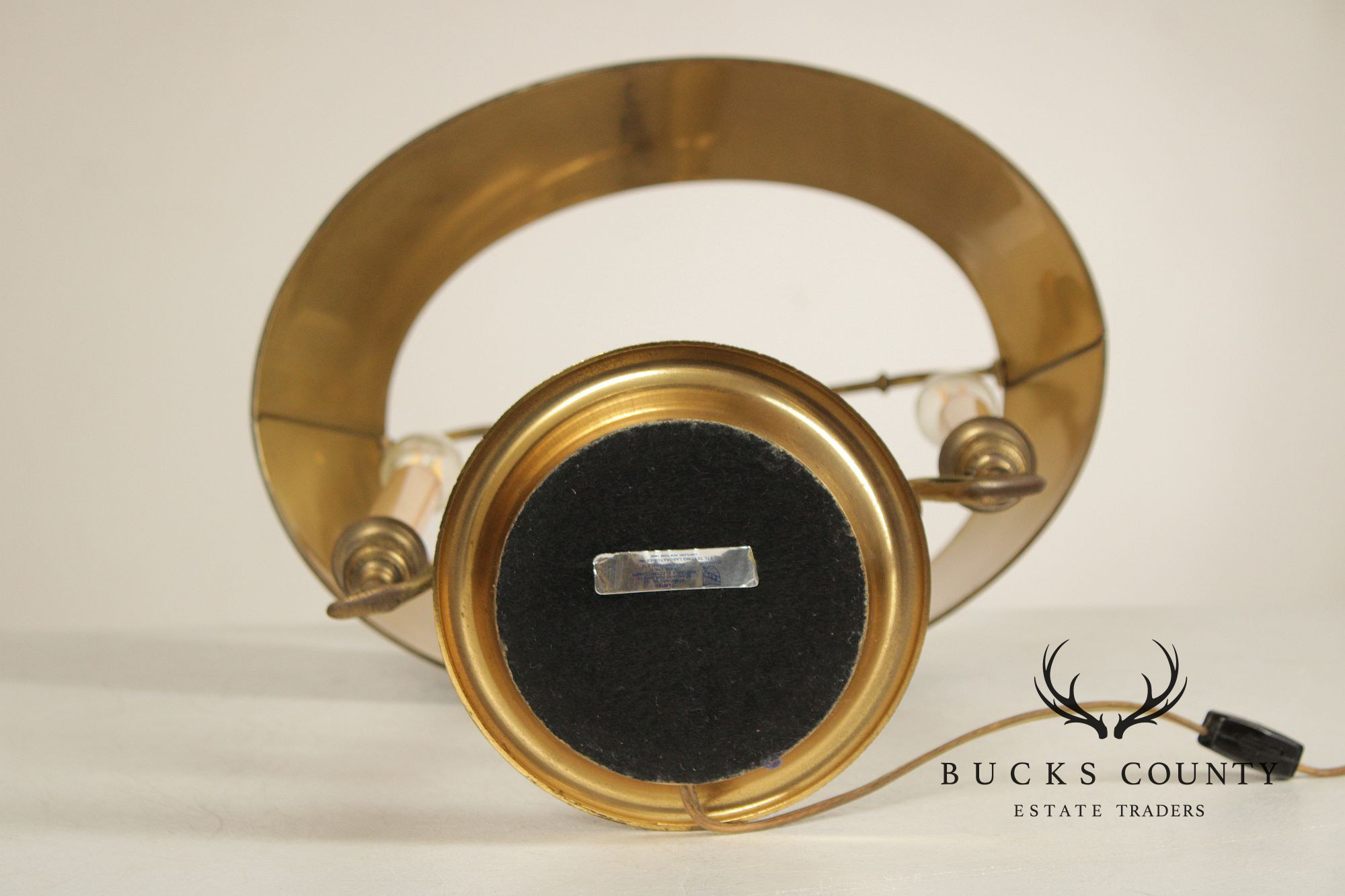 Vintage Brass Bouillotte Desk Lamp