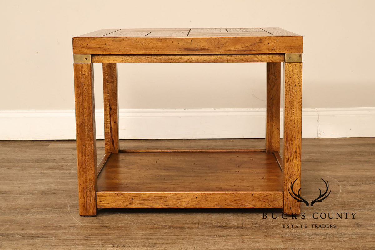 Drexel Heritage Campaign Style End Table