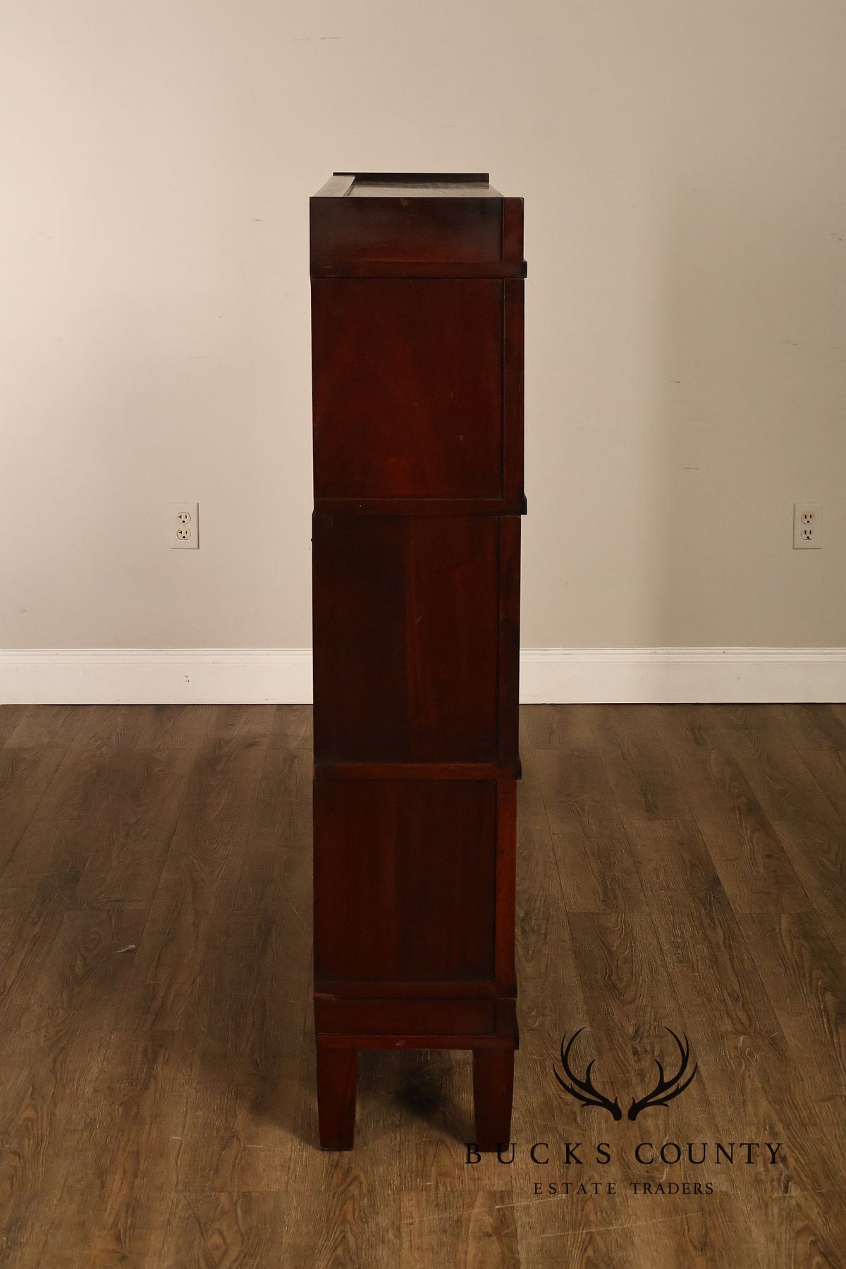 Antique Globe-Wernicke Mahogany Double Wide Barrister Bookcase