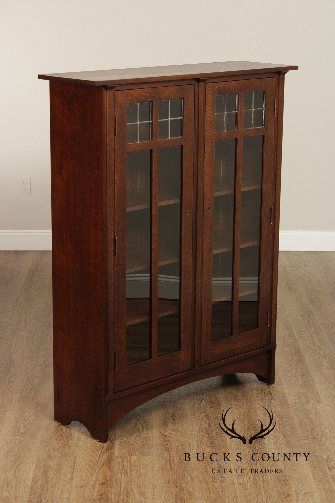 Stickley Mission Collection Two Door Oak Bookcase