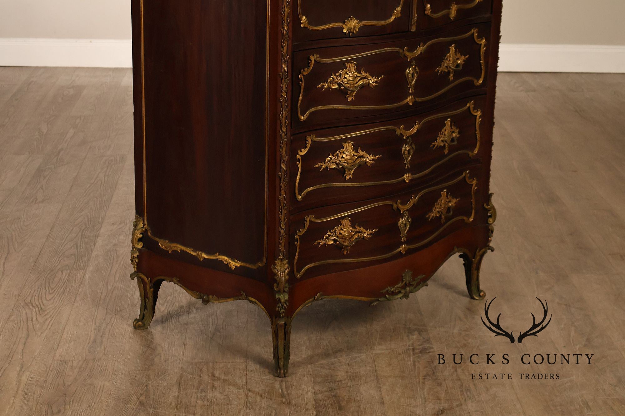 Early 20th Century Bronze Mounted Louis XV Style Chest of Drawers