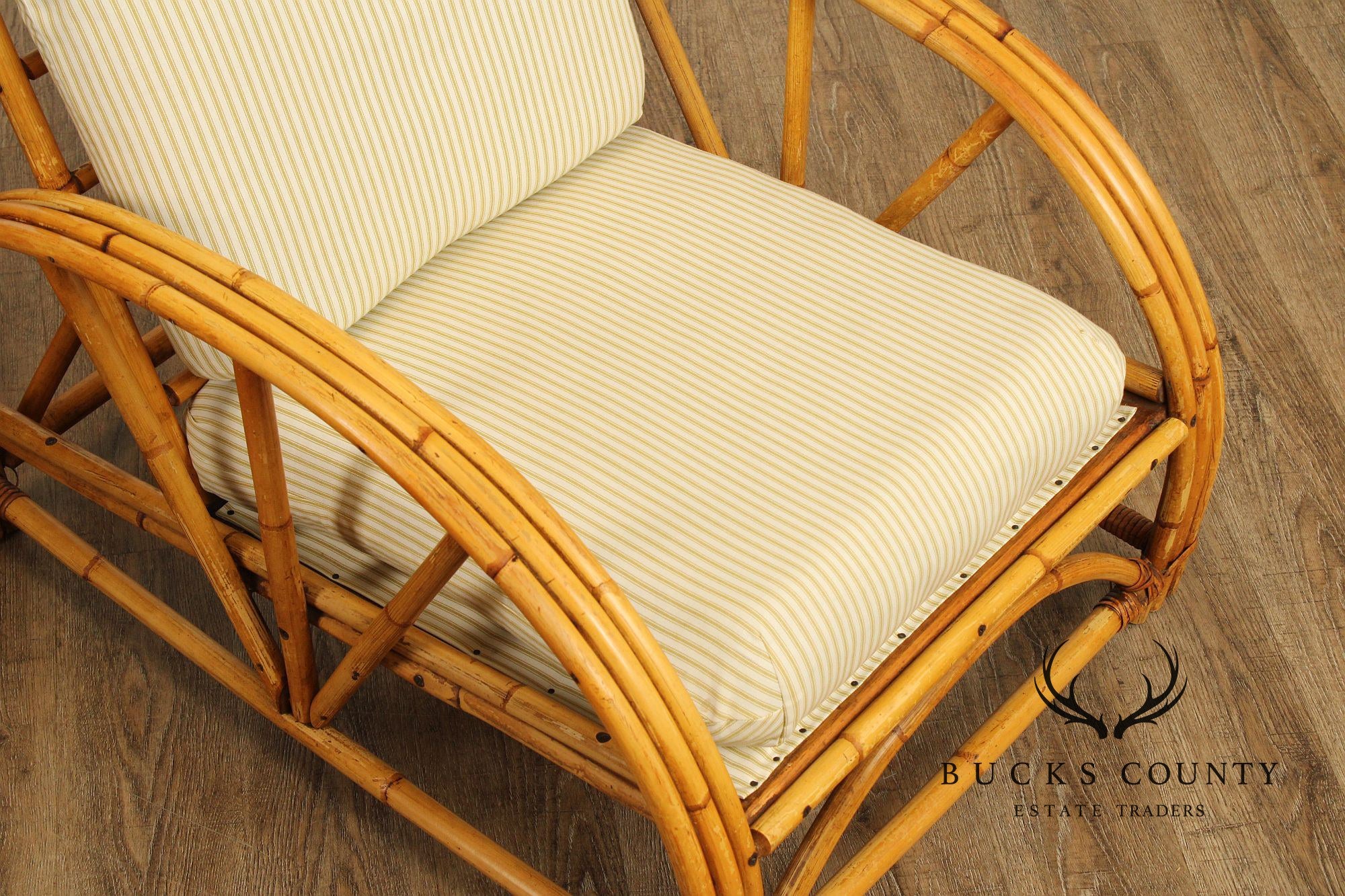 Vintage Bent Bamboo Lounge Armchair