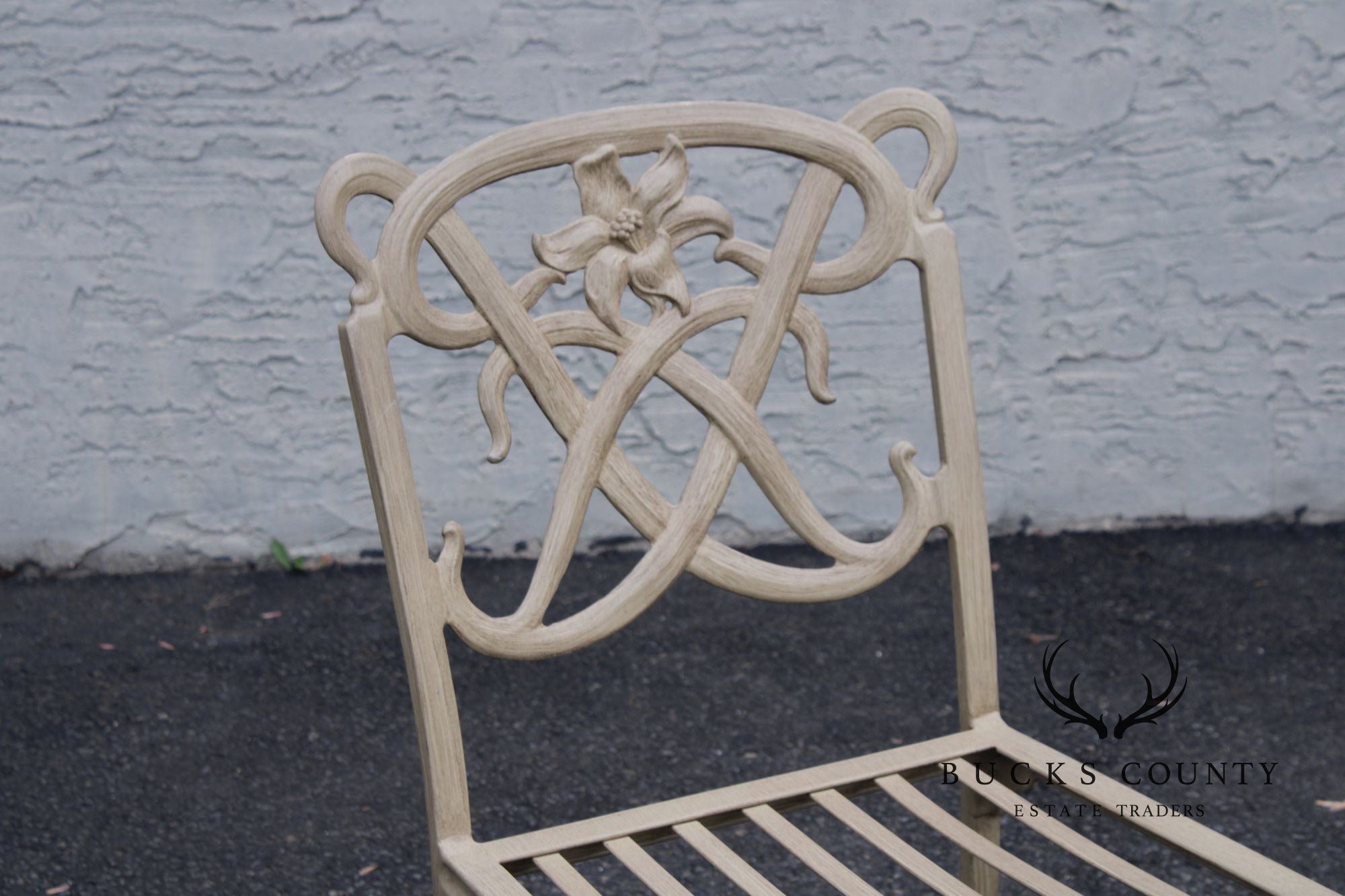 Brown Jordan 'Day Lily' Cast Aluminum Set of Four Patio Chairs