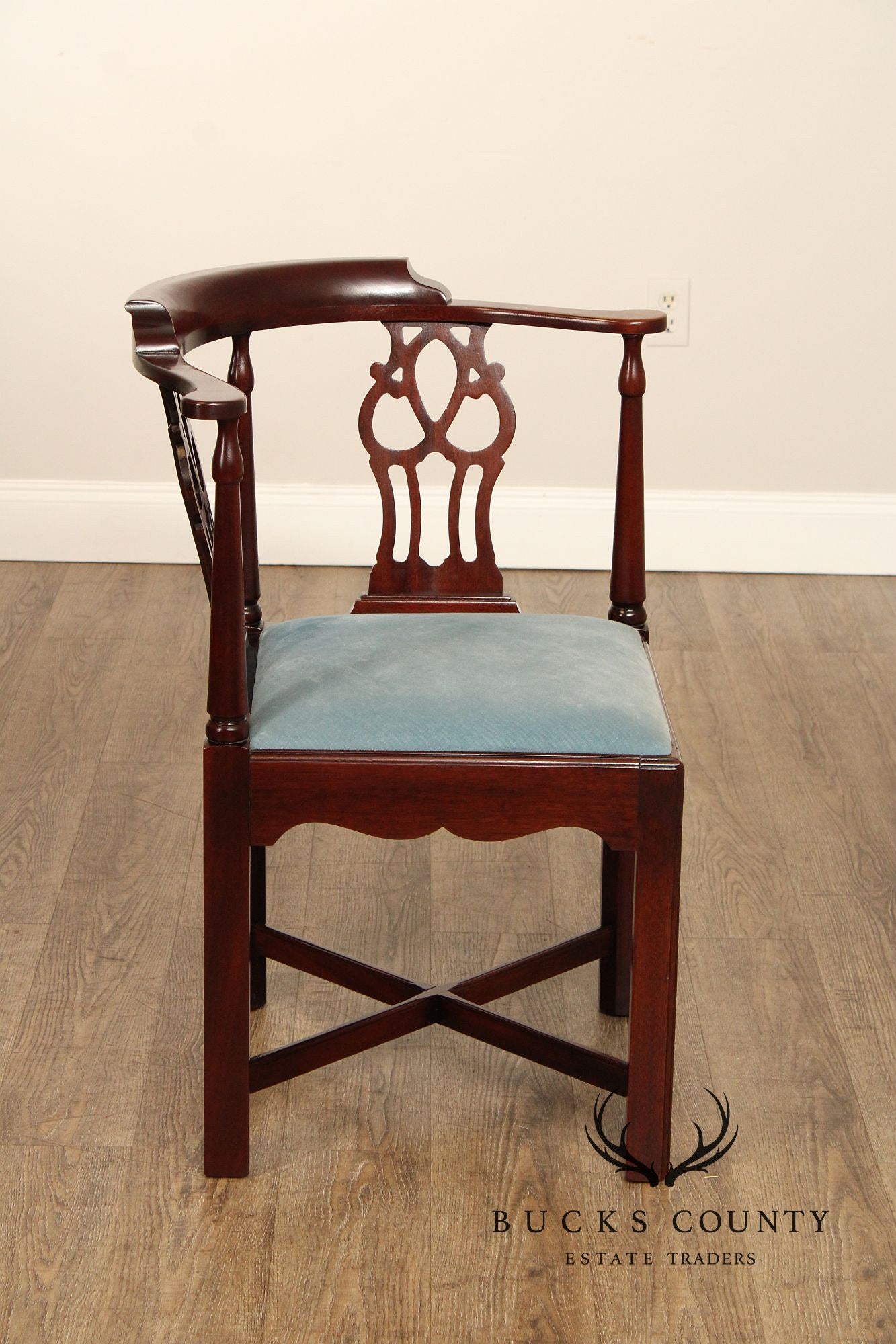 Hickory Chair Chippendale Style Mahogany Corner Chair