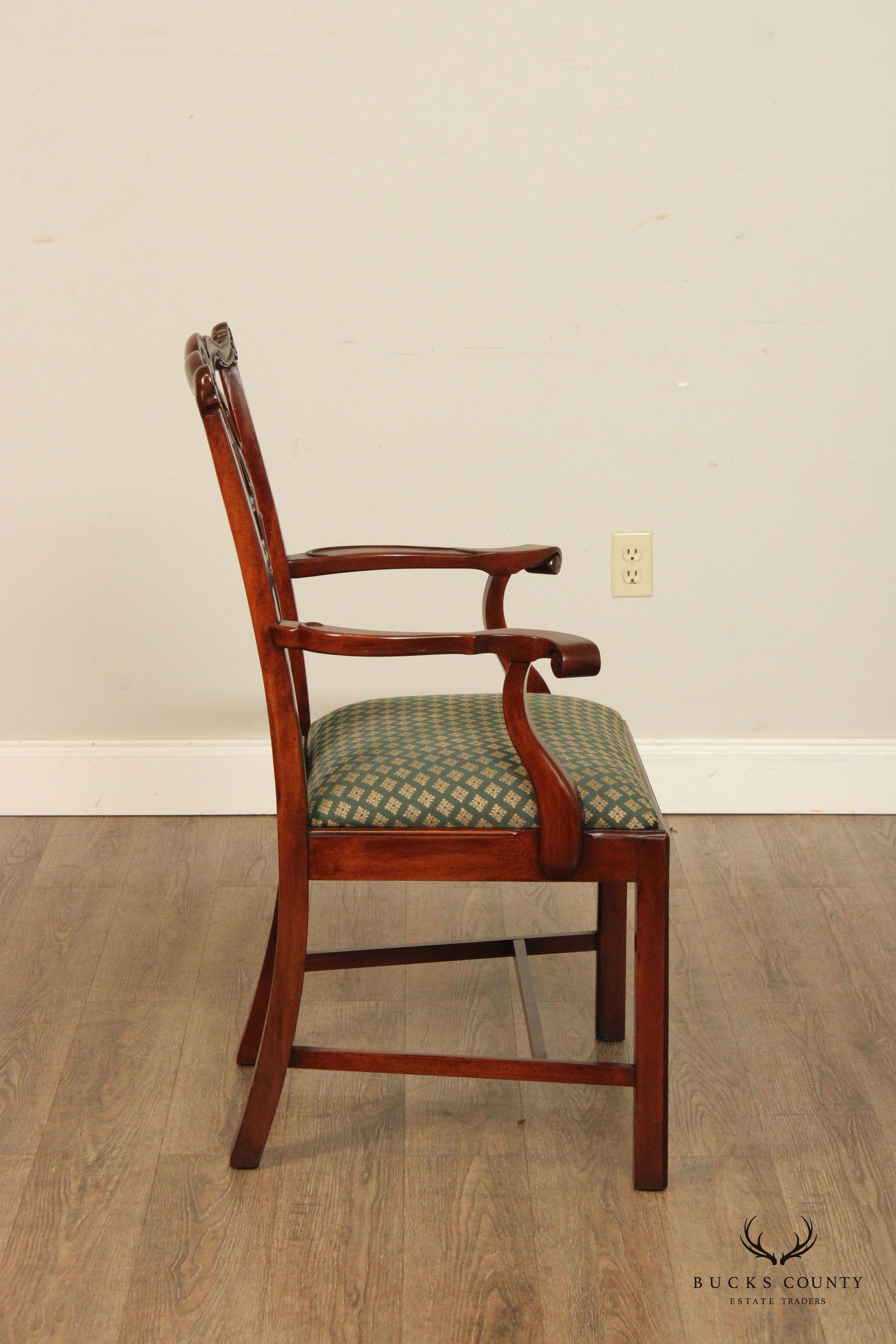 Chippendale Style Carved Mahogany Armchair